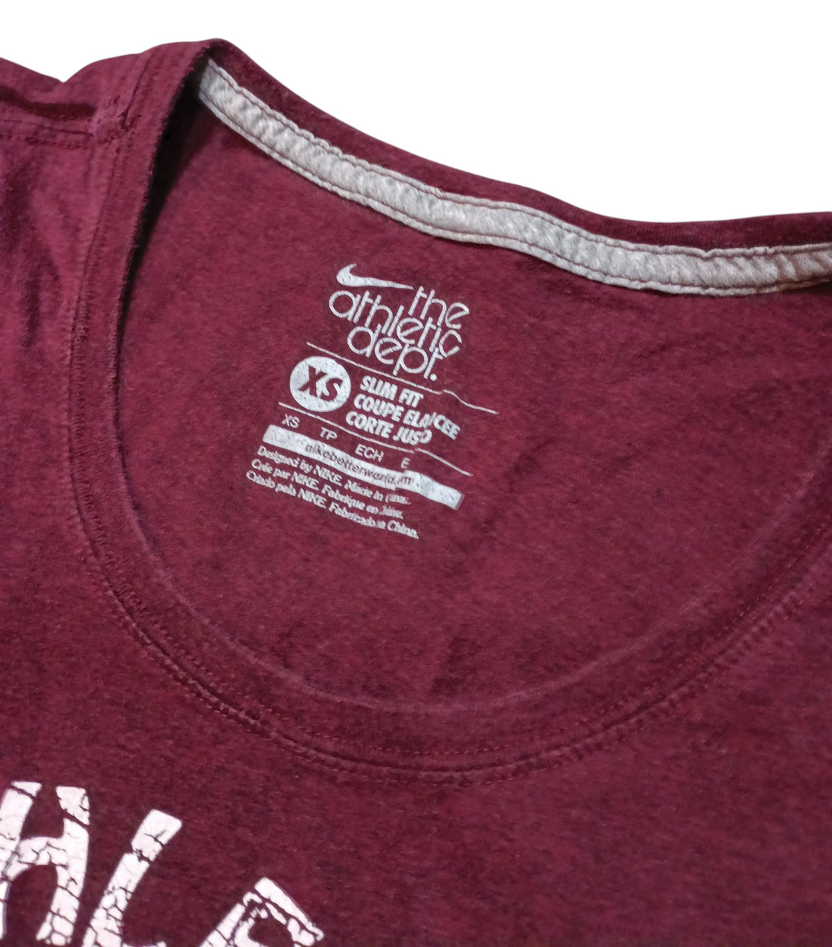Nike Athletic Department Swoosh Character Peace Slim Fit Womens T-Shirt Size XS image 3