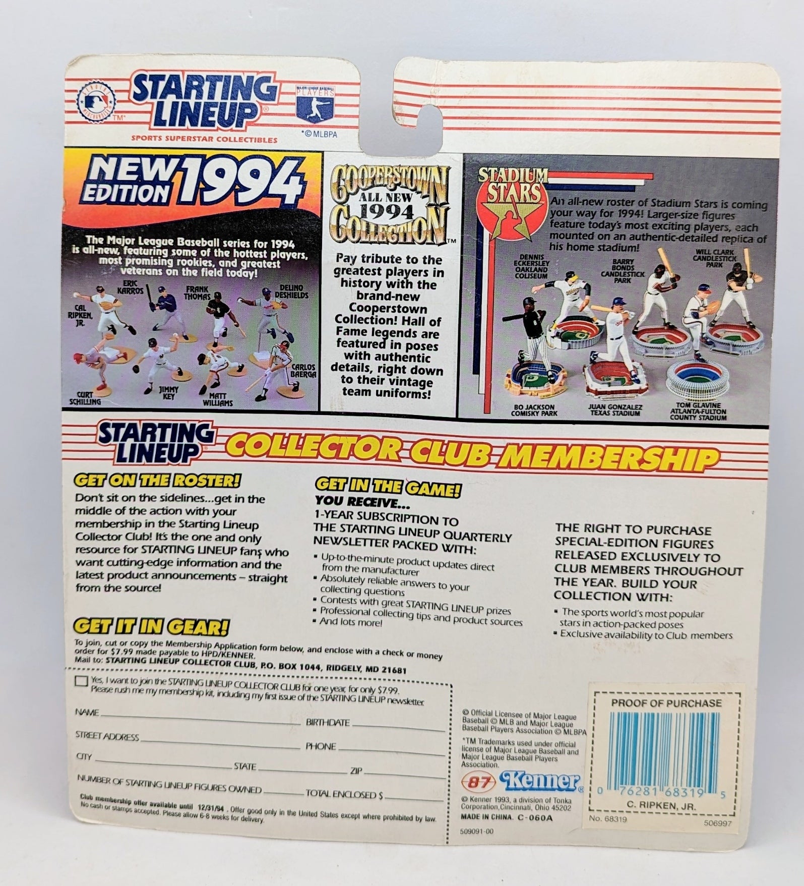 1994 Kenner Starting Lineup Cal Ripken Jr. Baltimore Orioles MLB Figure image 2