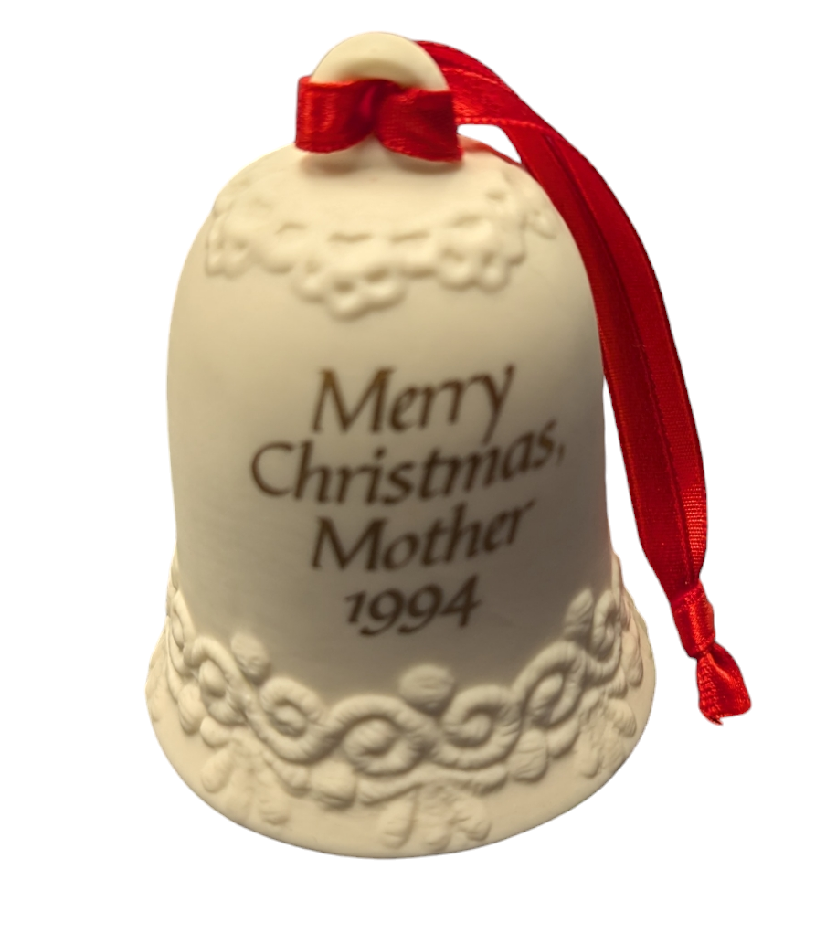 1994 American Greetings Merry Christmas, Mother Porcelain Bell Ornament image 2
