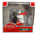 Coca Cola Trim a Tree Polar Bear Bottle Sled Christmas Ornament