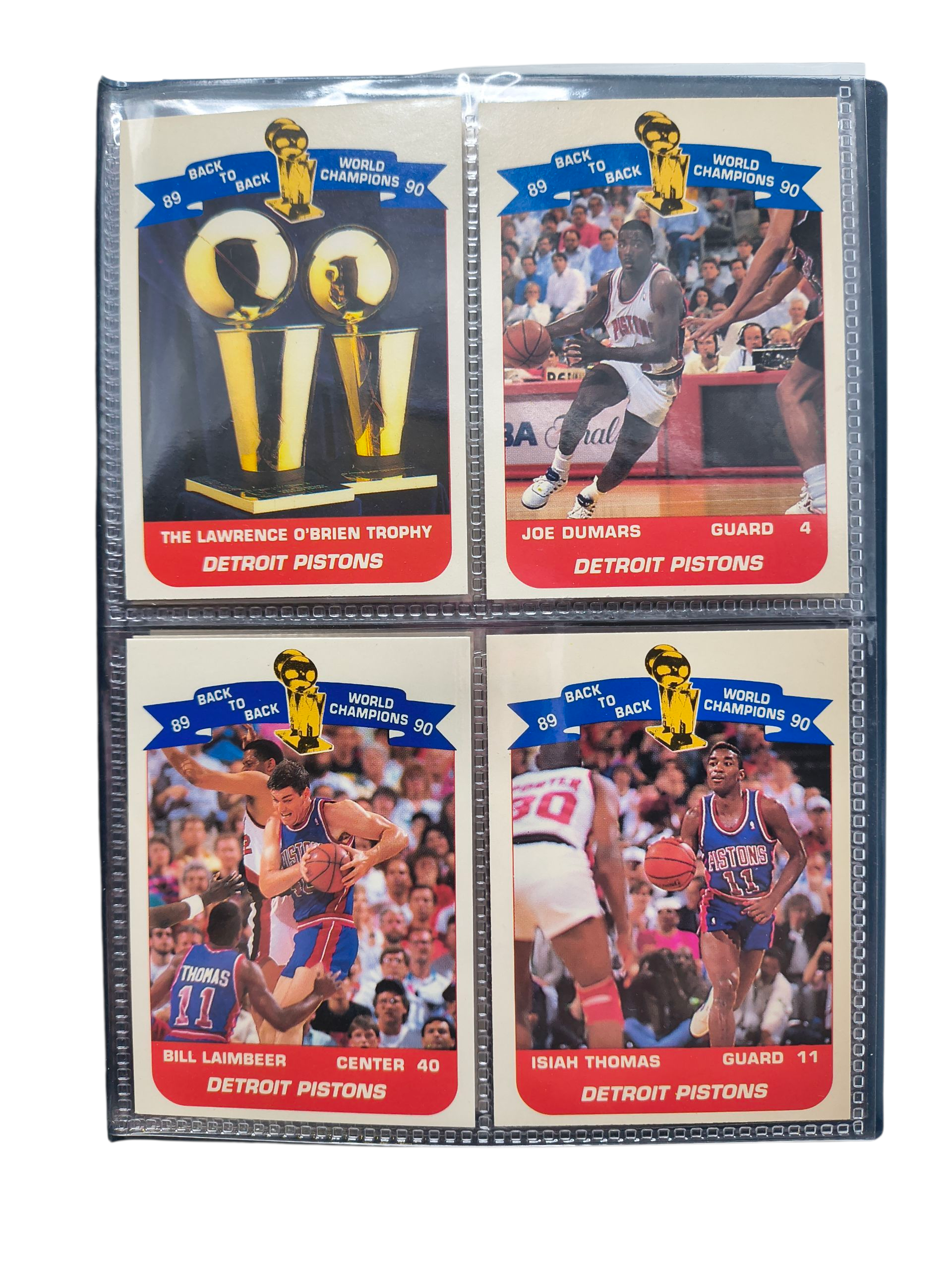 1990 Detroit Pistons Commemorative Championship Edition Card Set 16 Cards image 5