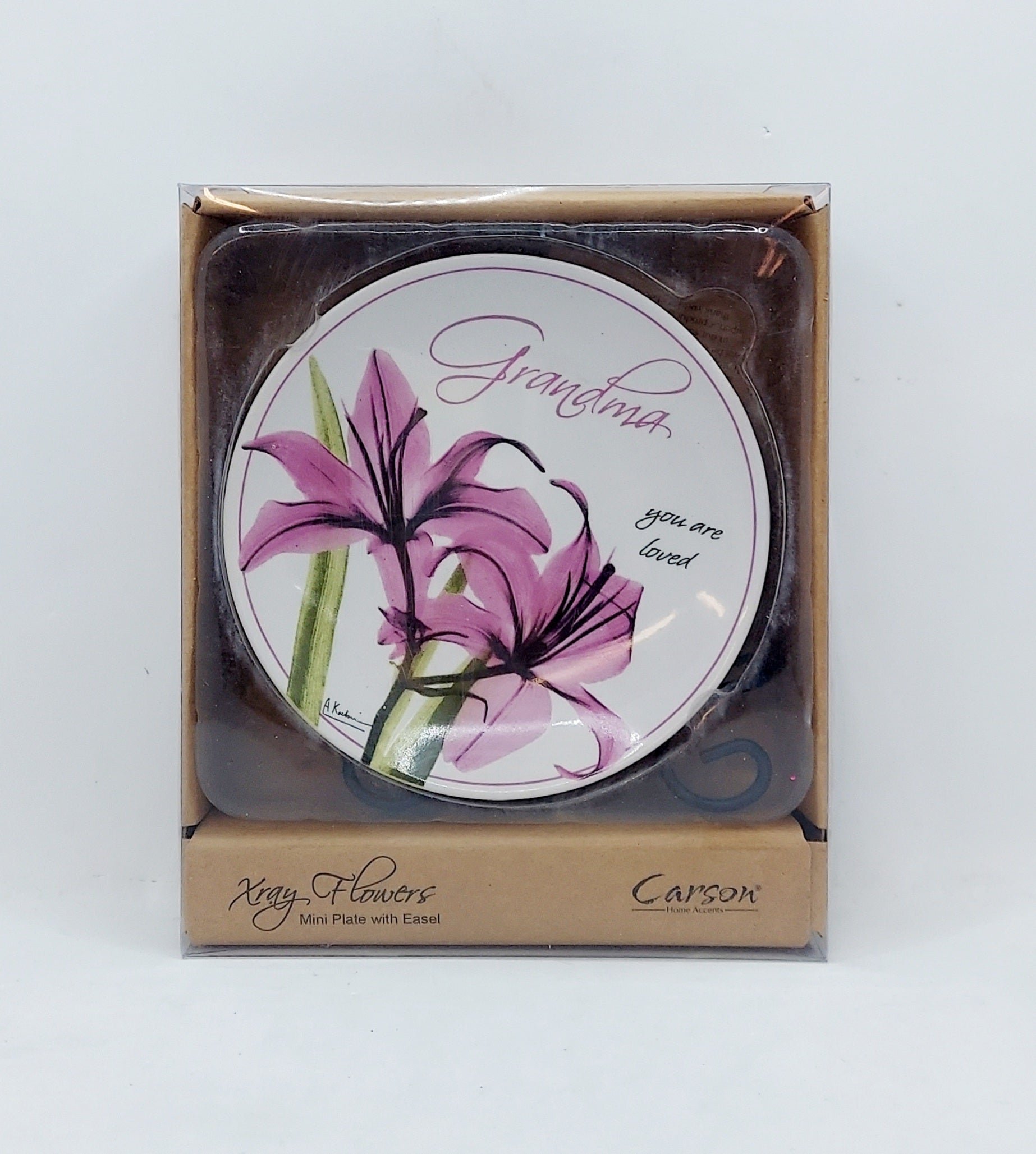Carson Xray Flowers Grandma Mini Plate w/ Easel