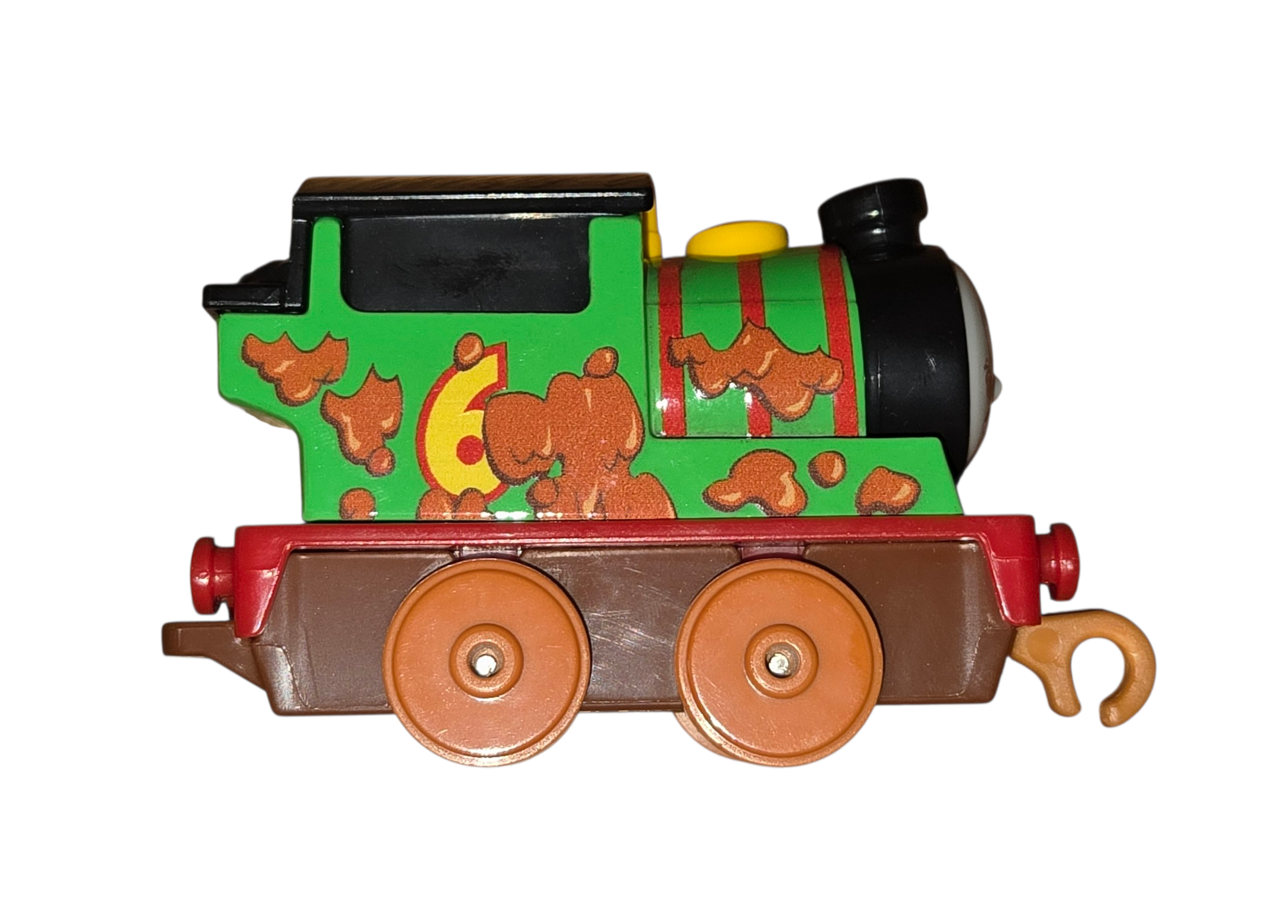 2021 Fisher Price Gullane Thomas & Friends Mud Run Percy #6 Push Along Engine image 3