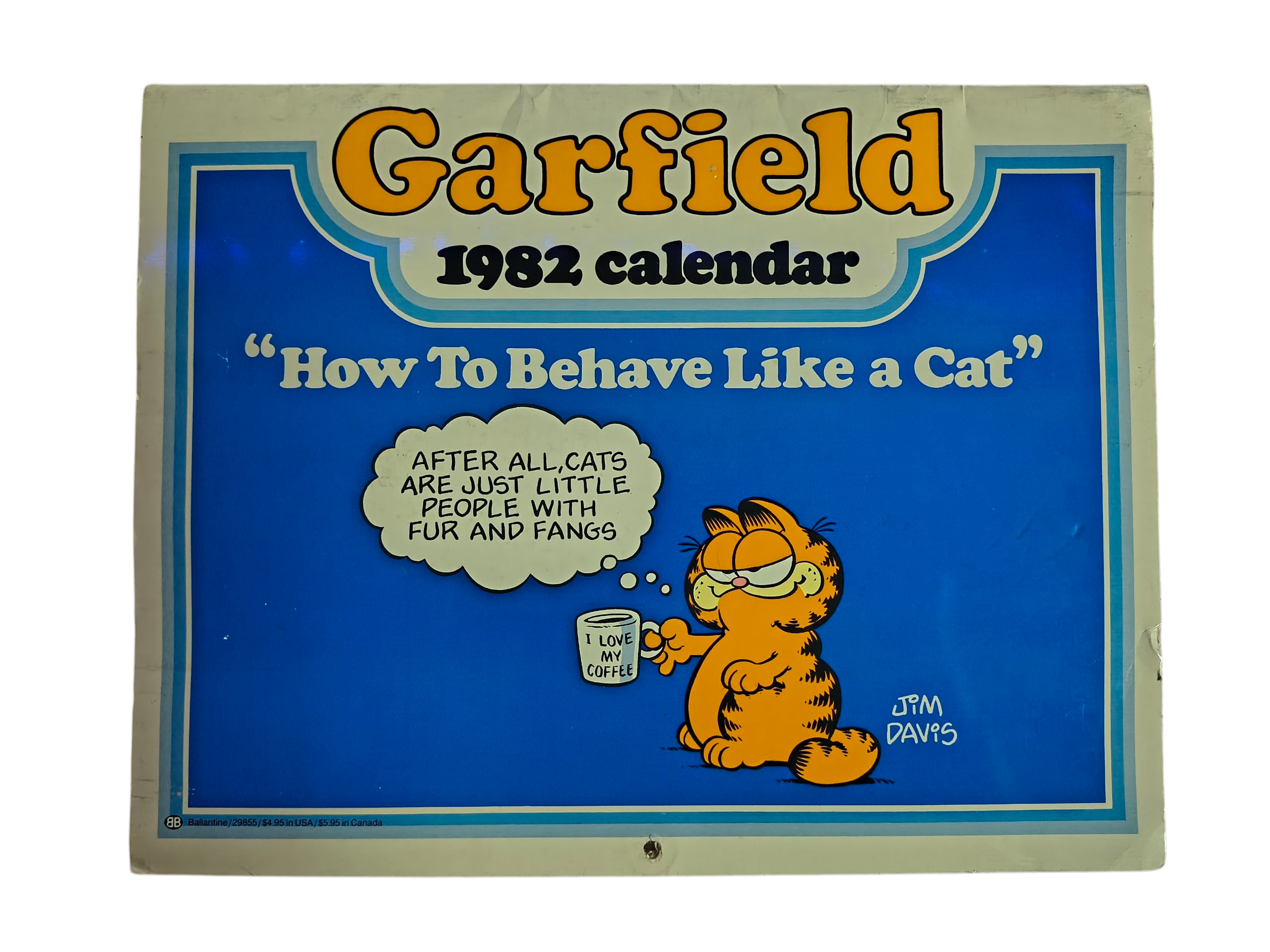 1982 Ballantine Garfield How To Behave Like A Cat Calendar
