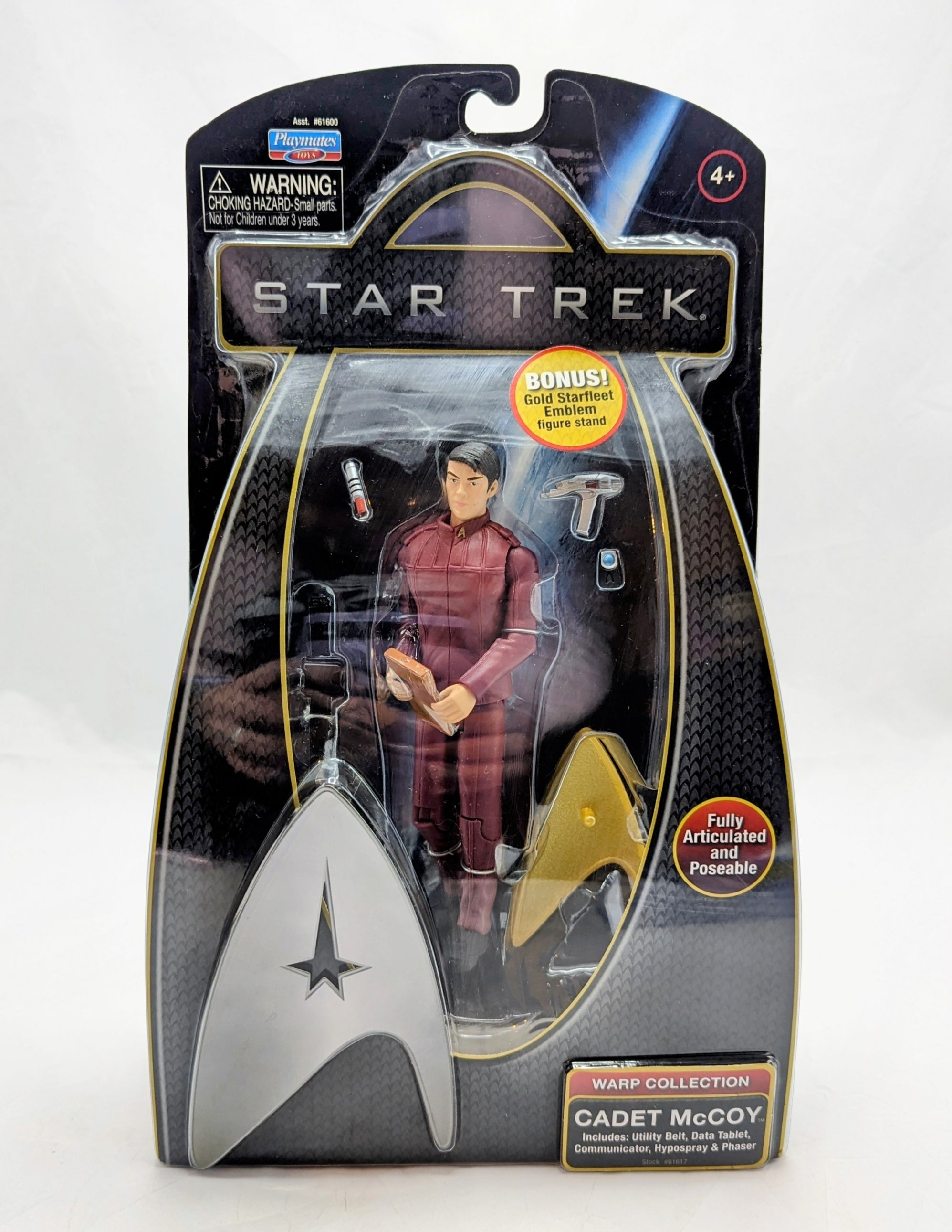 2009 Playmates Star Trek Warp Collection Cadet McCoy Action Figure & Accessories
