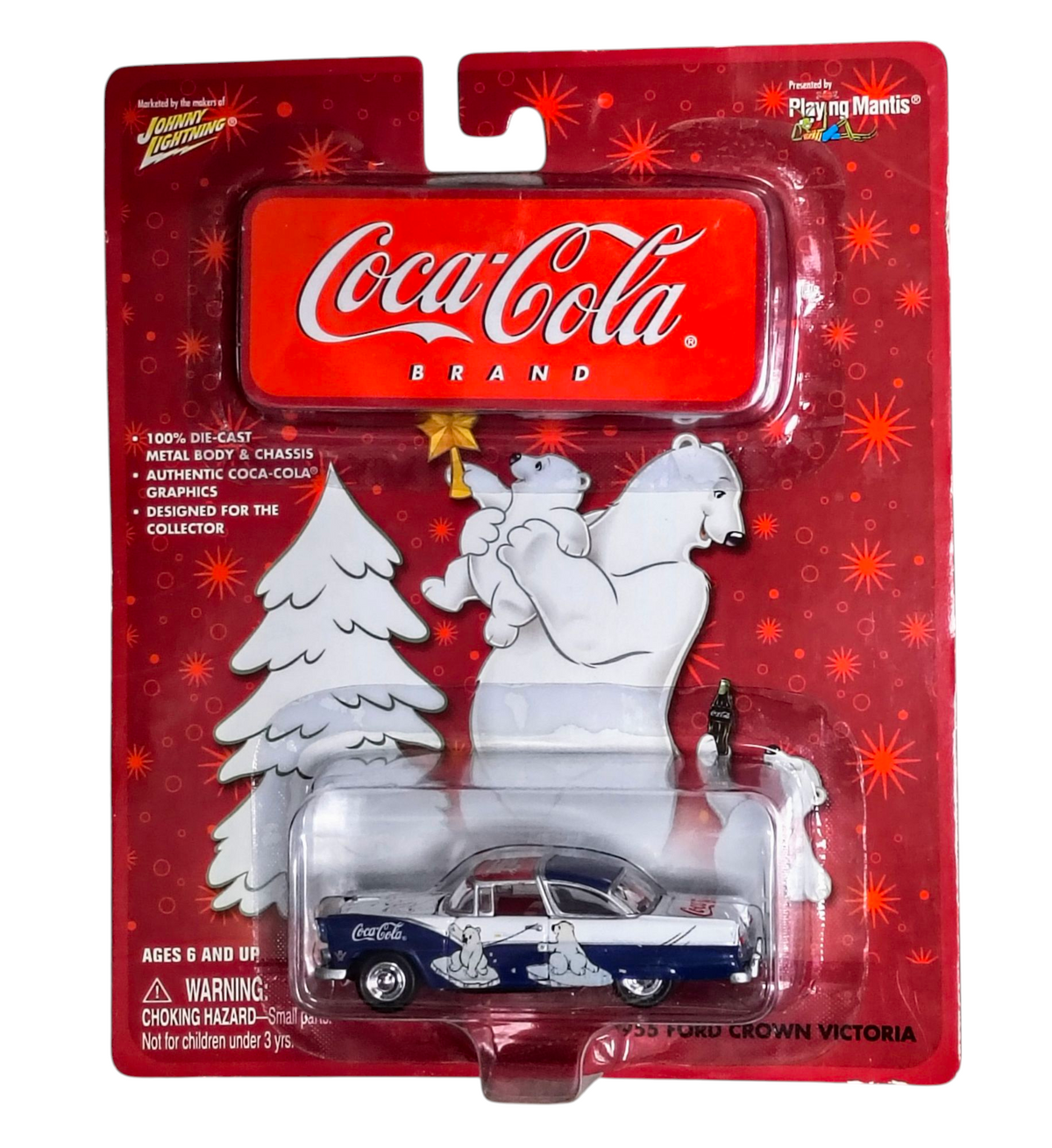 2003 Johnny Lightning Coca Cola Polar Bears 1955 Ford Crown Victoria 1:64