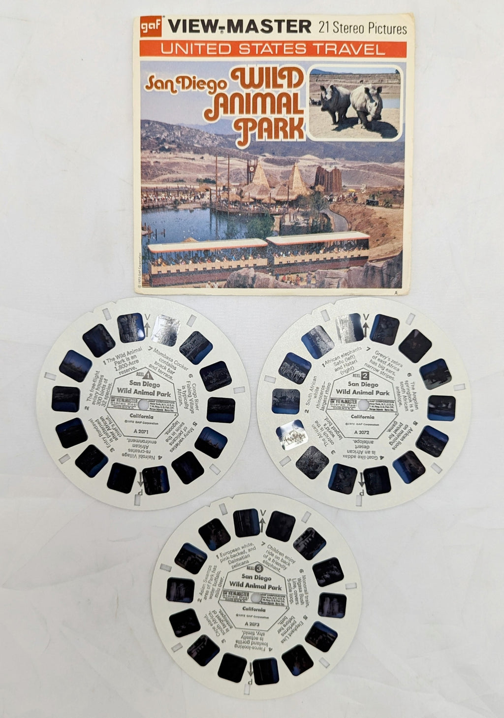 1972 View-Master San Diego Wild Animal Park 3 Reel Pack image 3