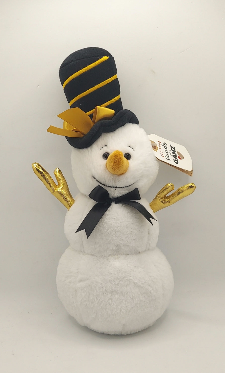 Ganz HX11601 12" Glamour Snowman w/ Top Hat Plush