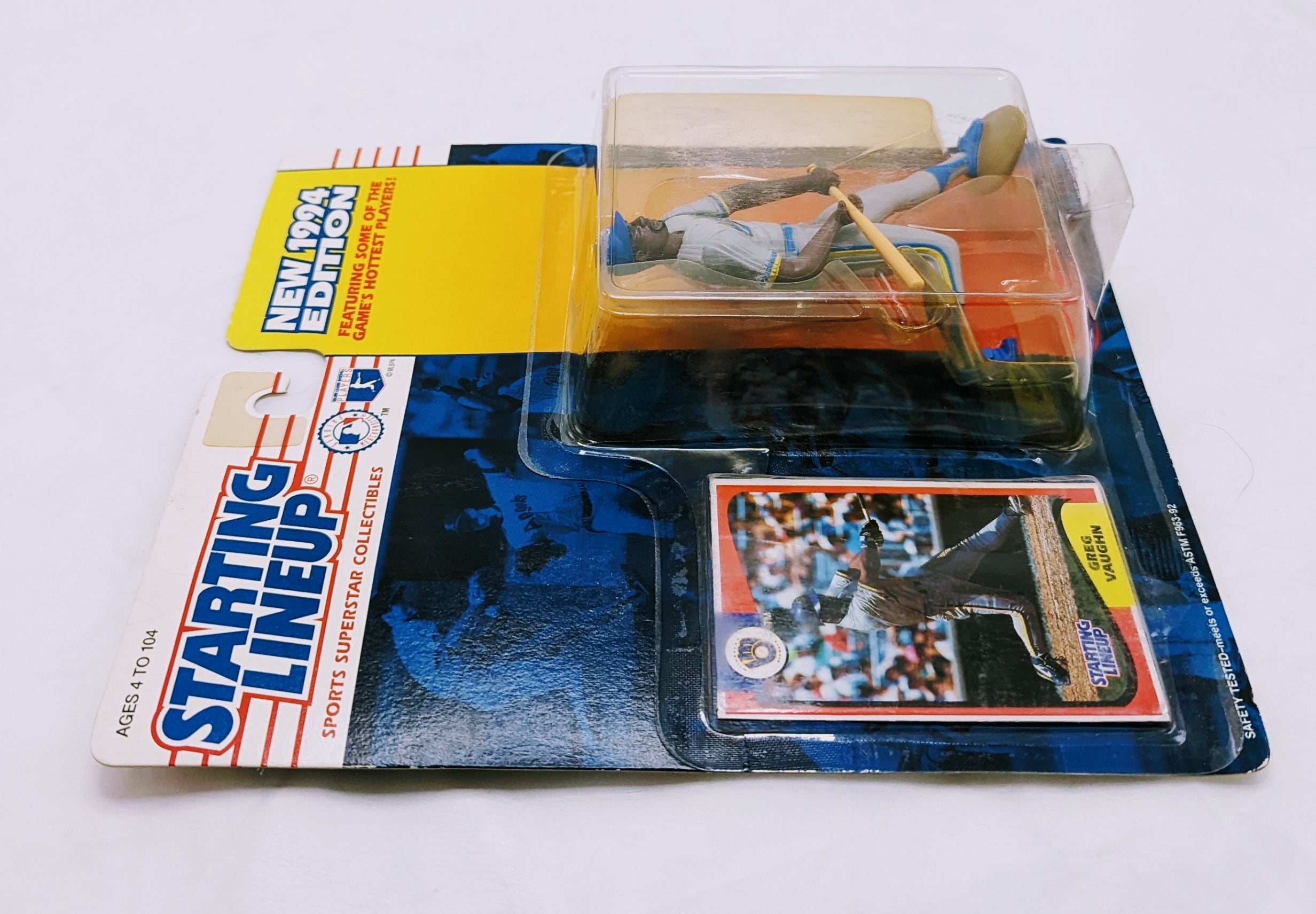 1994 Kenner Starting Lineup Greg Vaughn Milwaukee Brewers Figure image 3
