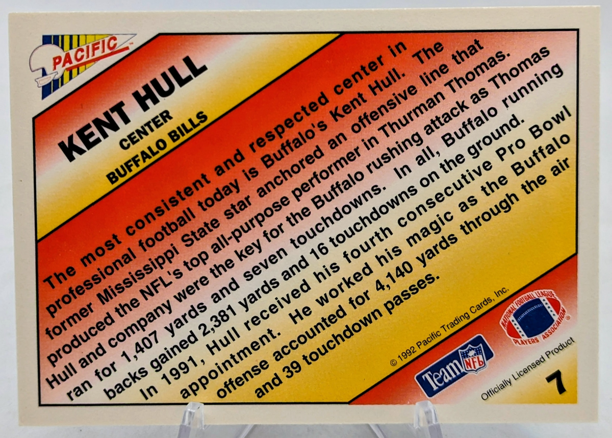 1992 Pacific Picks The Pros Kent Hull Buffalo Bills #7 image 2