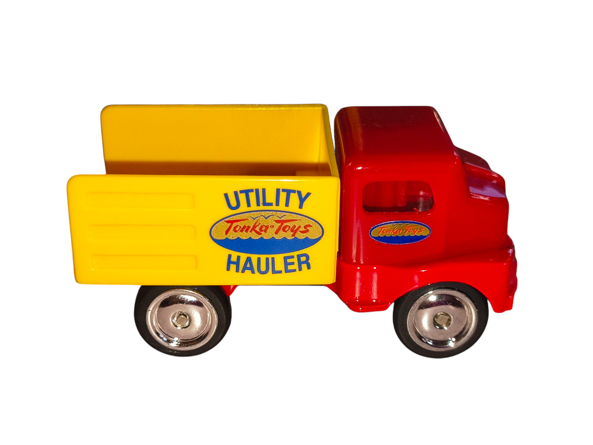 1998 Maisto Tonka Toys Truck Utility Hauler Red & Yellow Diecast image 2