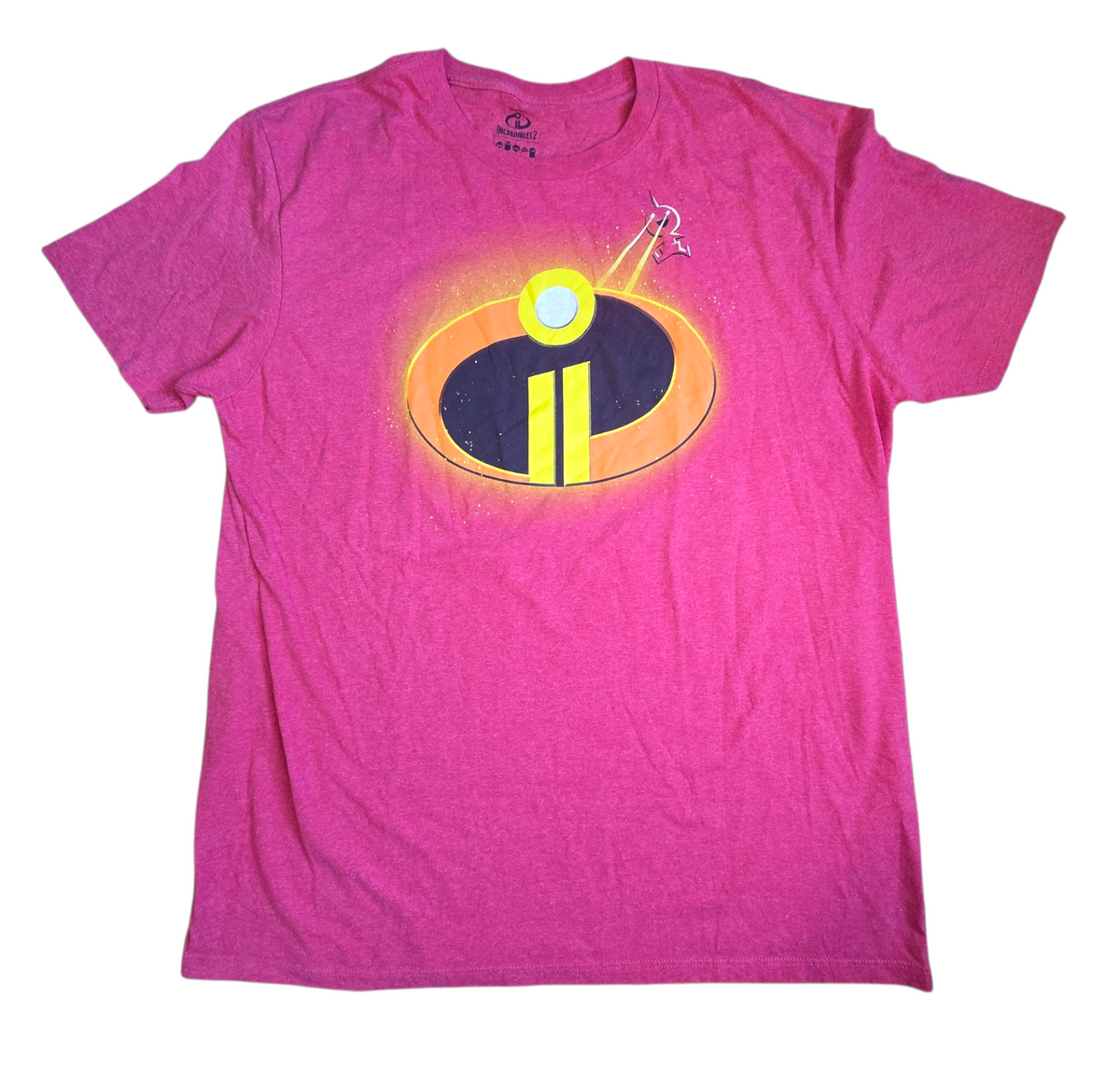 Disney Pixar The Incredibles 2 Jack-Jack Logo Graphic Red T-Shirt Size XL