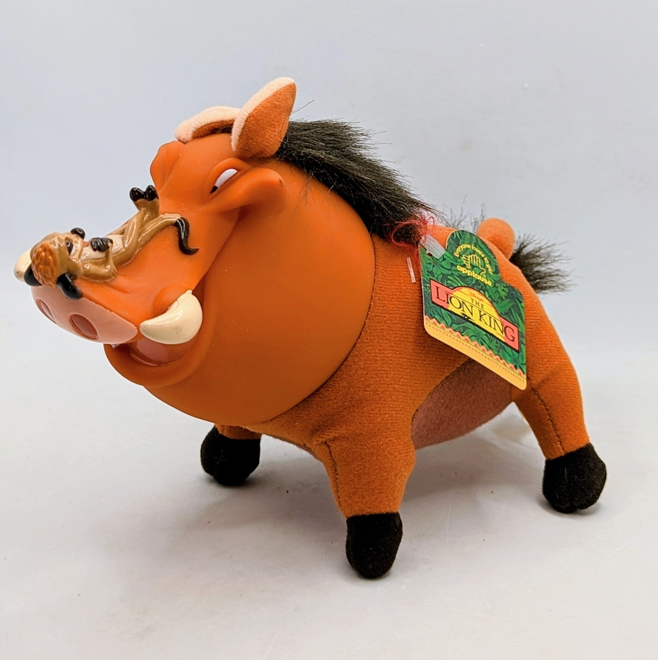 Applause Disney Lion King Pumba With Timon Mini Plush With Vinyl Face