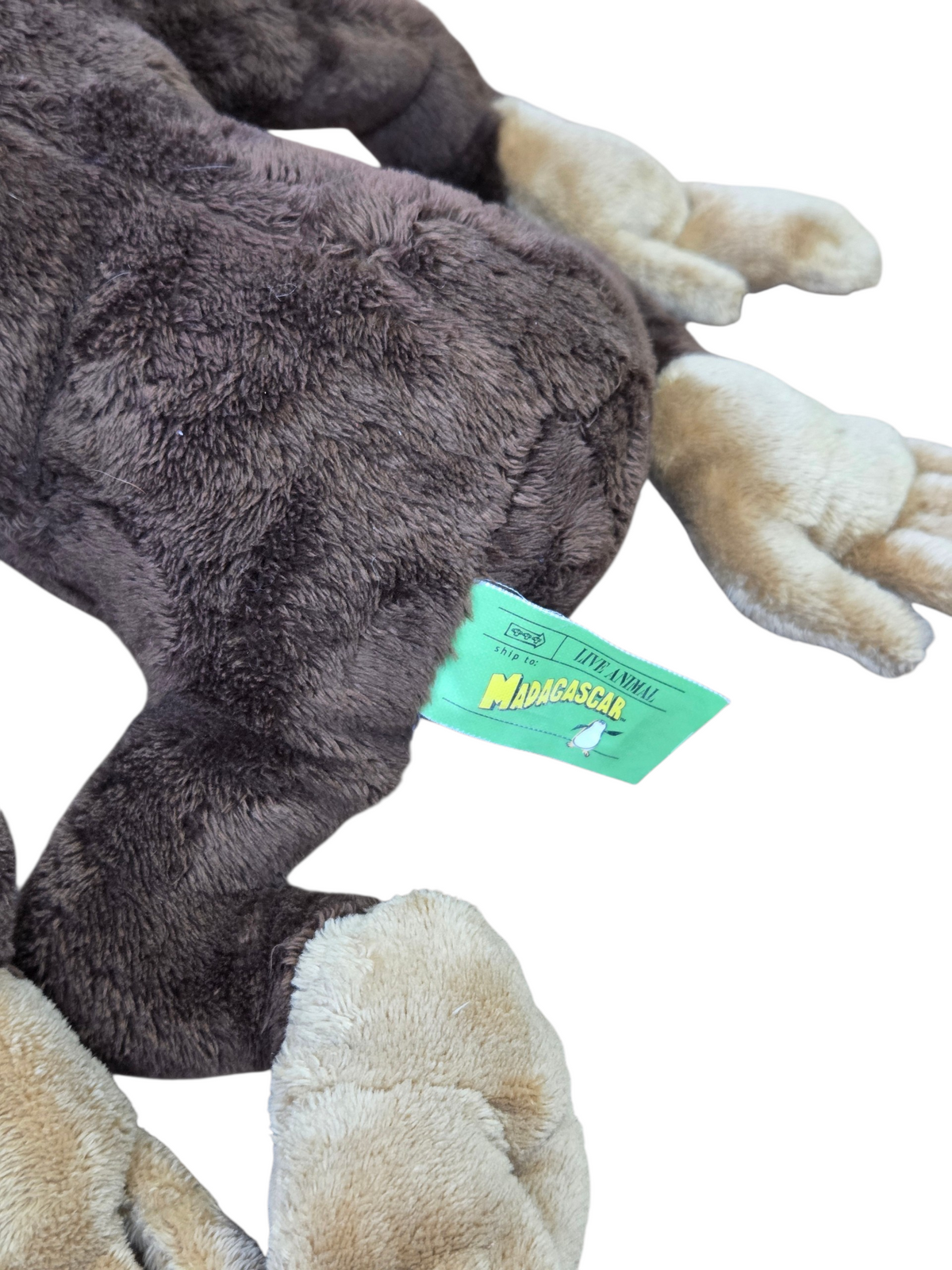 2005 Russ DreamWorks Madagascar Mason Monkey 12" Plush Stuffed Animal image 3