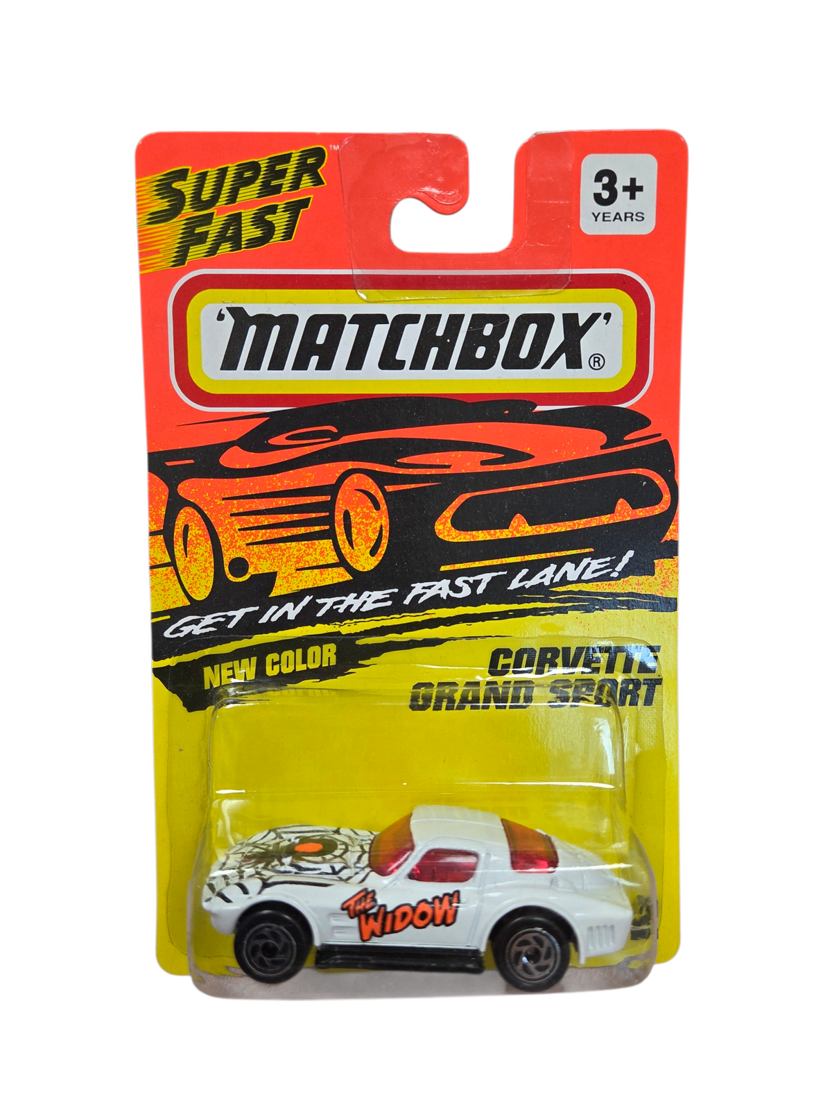 1995 Matchbox Super Fast New Color Corvette Grand Sport #2 The Widow