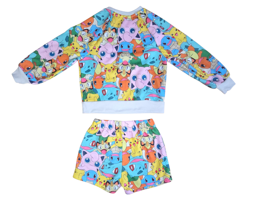 Nintendo Pokémon Character Graphic Long Sleeve Sweatshirt And Shorts Set 6-6X image 2