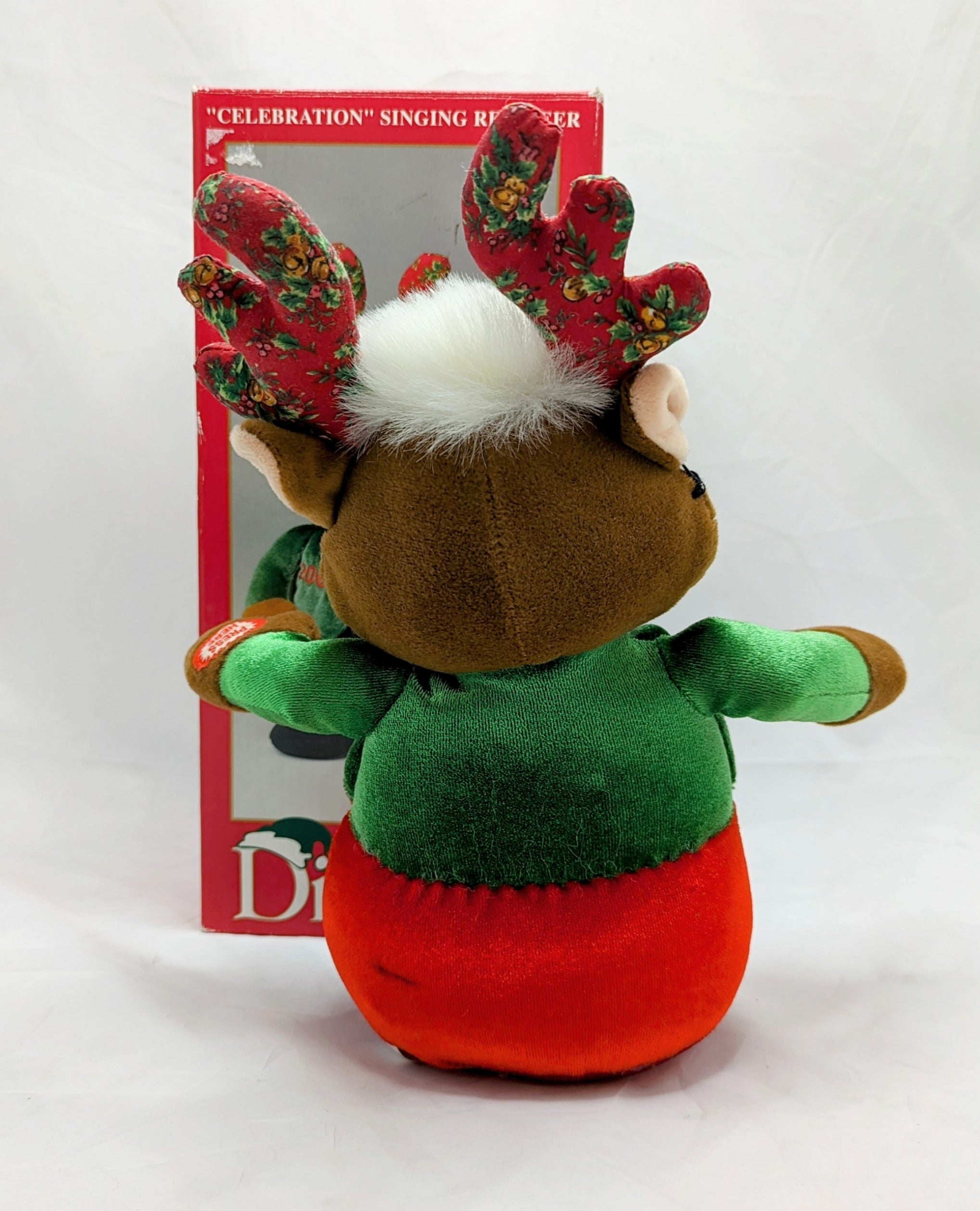 Dillards Trimming 2000 11" Celebration Singing Reindeer image 2