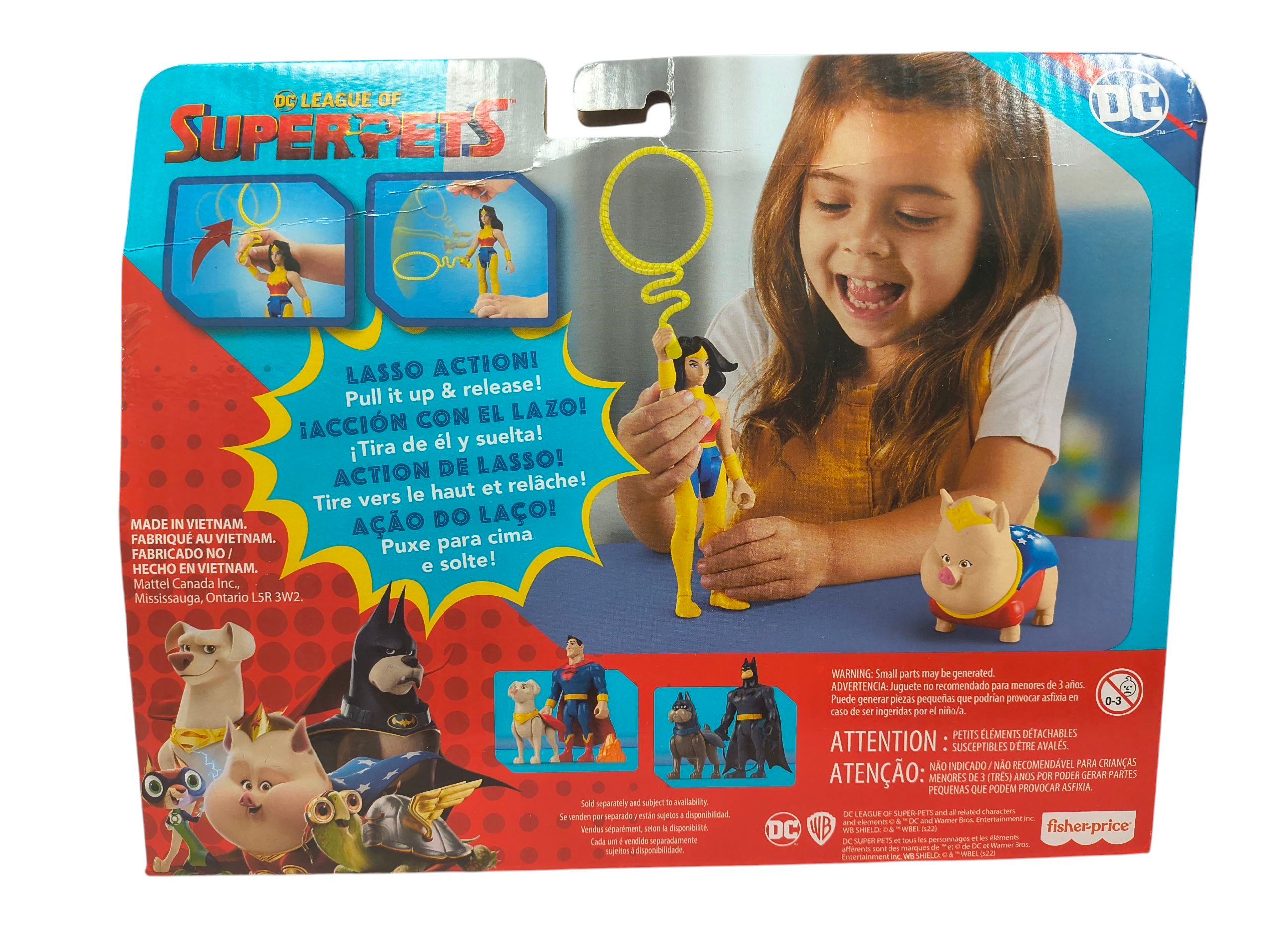 Fisher-Price Mattel DC League of Super-Pets Wonder Woman & PB Figure Set image 2