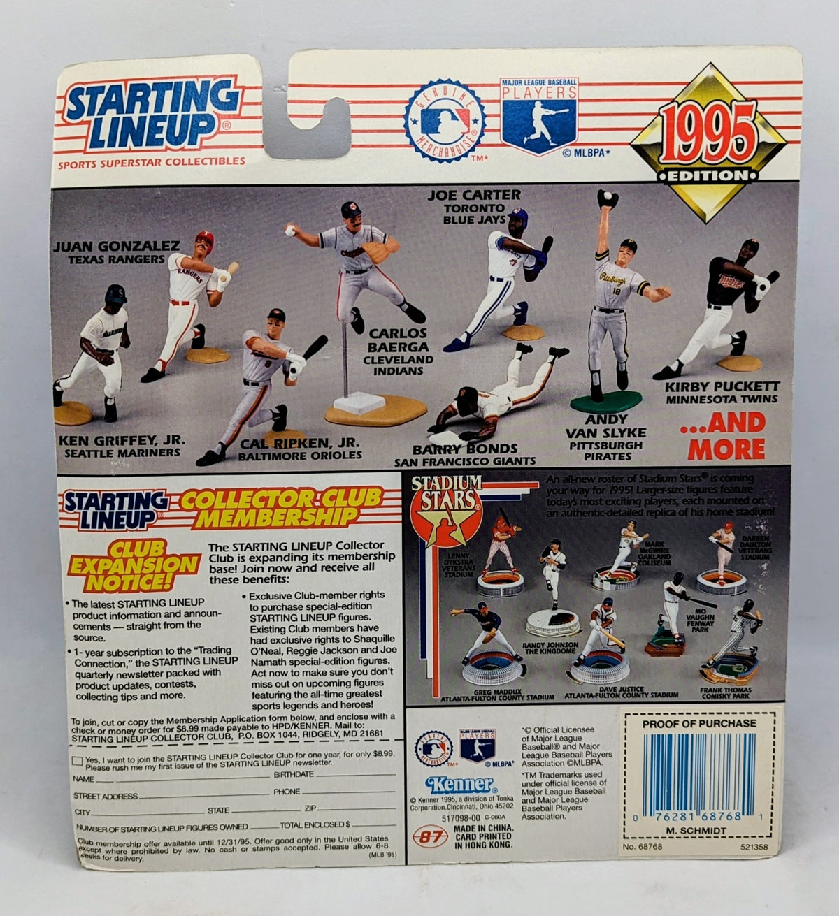 1995 Kenner Starting Lineup Mike Schmidt Philadelphia Phillies MLB Action Figure image 2