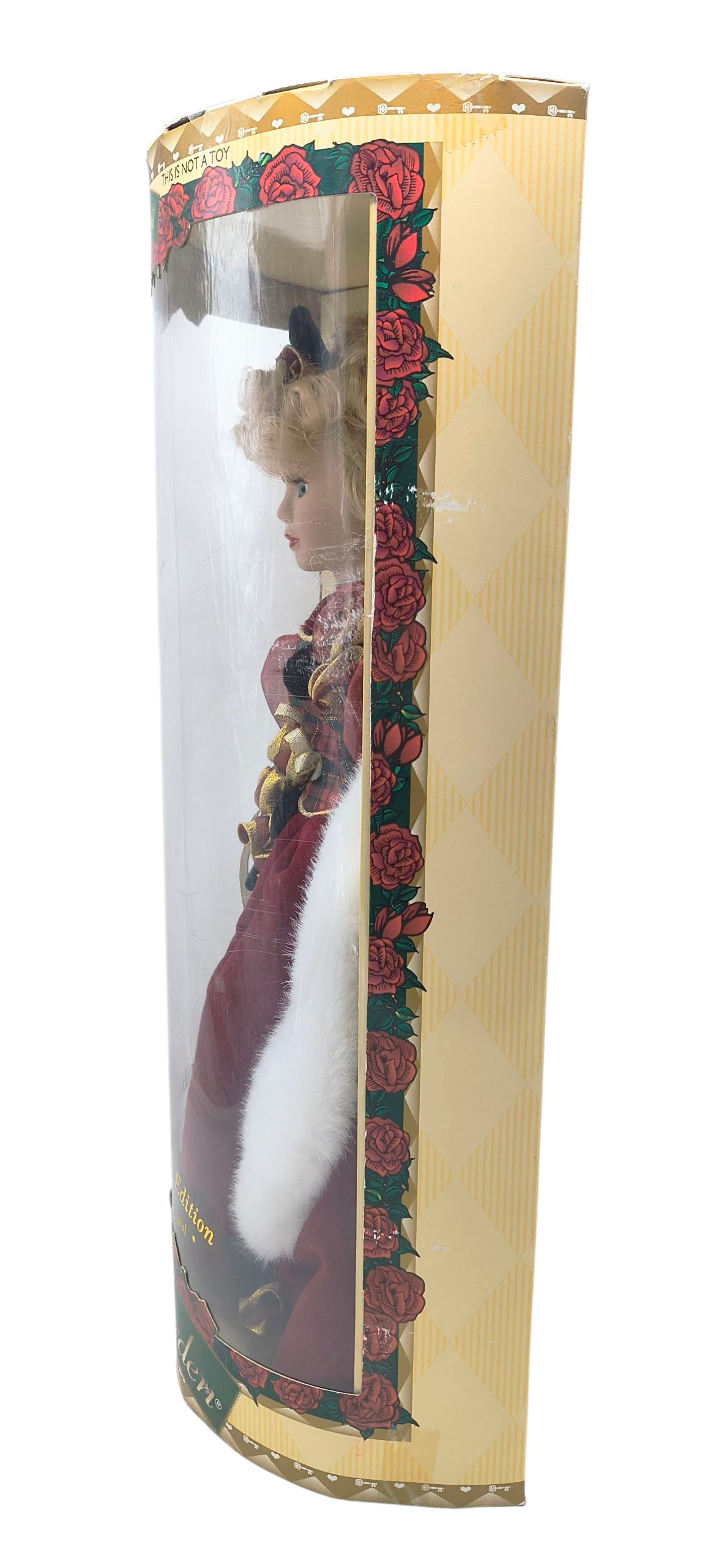 2001 Brass Key Victorian Garden Holiday Limited 16” Red Dress Porcelain Doll image 4