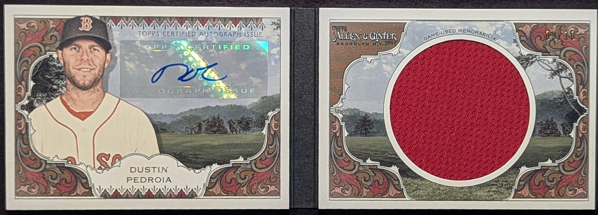 2024 Topps Allen & Ginter Dustin Pedroia Auto Relic Booklet /10 Red Sox ARBC-DP
