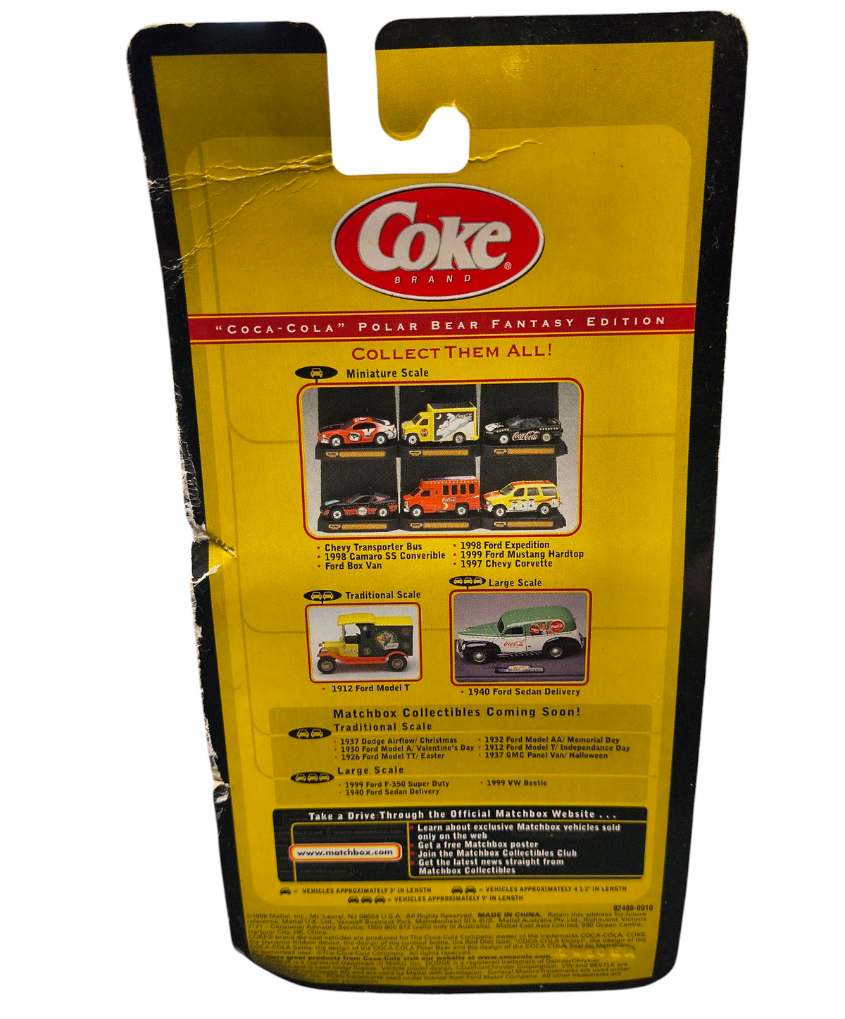 1999 Matchbox Collectibles Coca Cola 1997 Chevy Corvette 1:64 image 2