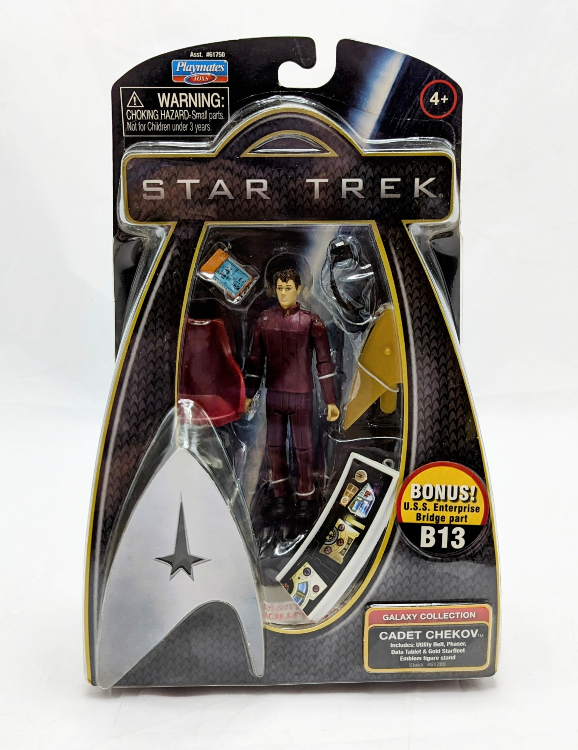 2009 Playmates Star Trek Galaxy Collection Cadet Chekov Action Figure 3.75 inch