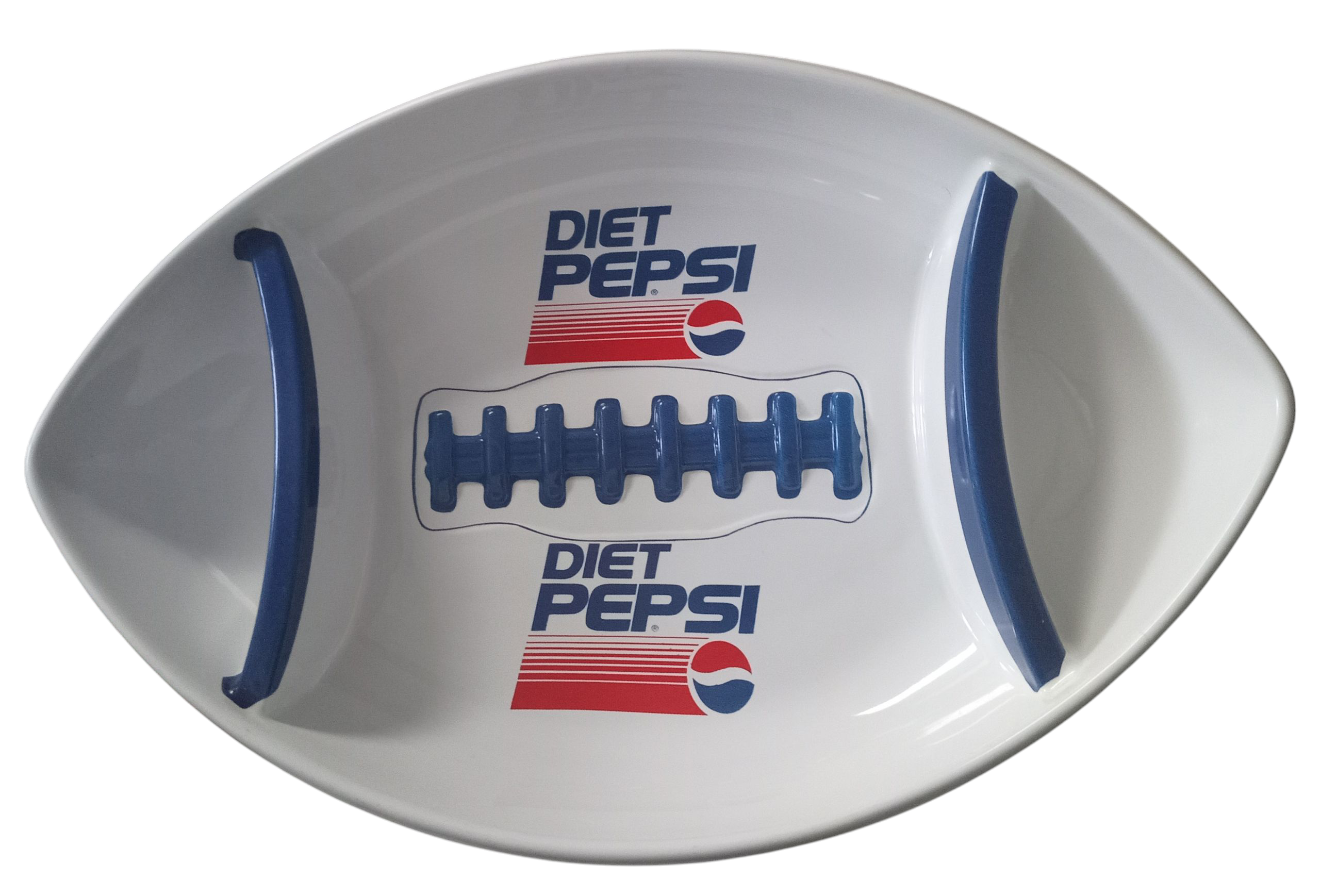 Vintage Diet Pepsi Football Shaped Promo Plastic Snack And Dip Tray