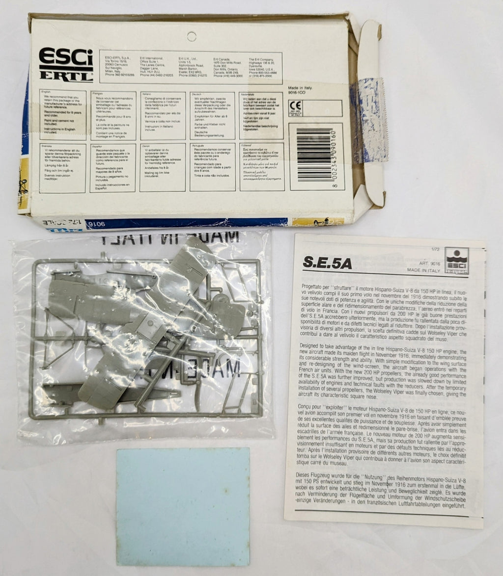 ESCI ERTL SE 5A Plane Model Kit 1/72 Scale image 2