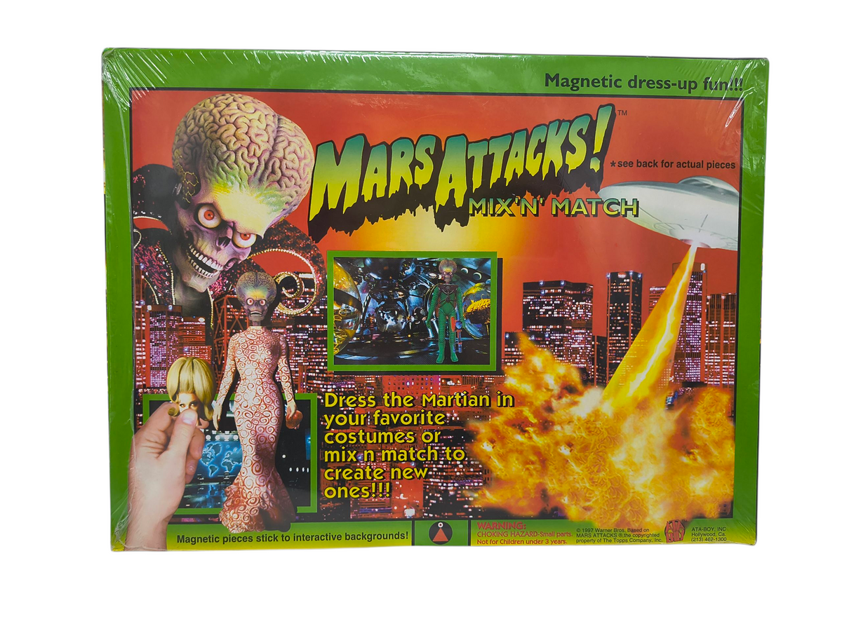 1997 Warner Bros Topps Company Mars Attacks! Magnetic Mix N Match Dress-Up Fun image 2