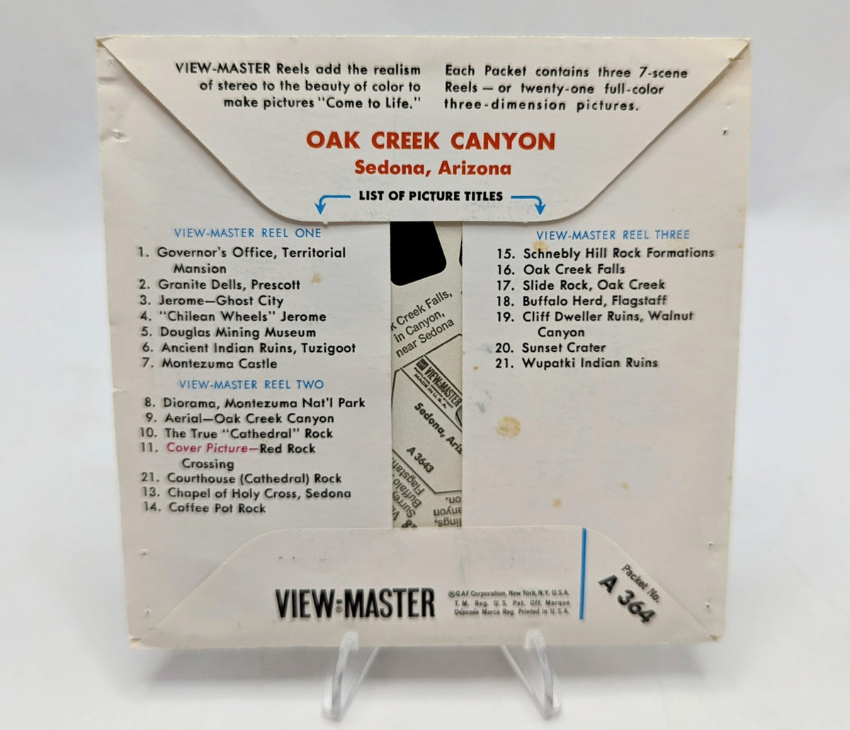 Vintage View-Master Oak Creek Canyon Arizona 3 Reel Pack image 2