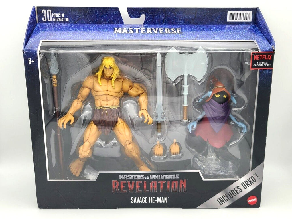 Mattel Masters of the Universe Revelation Masterverse Savage He-Man and Orko