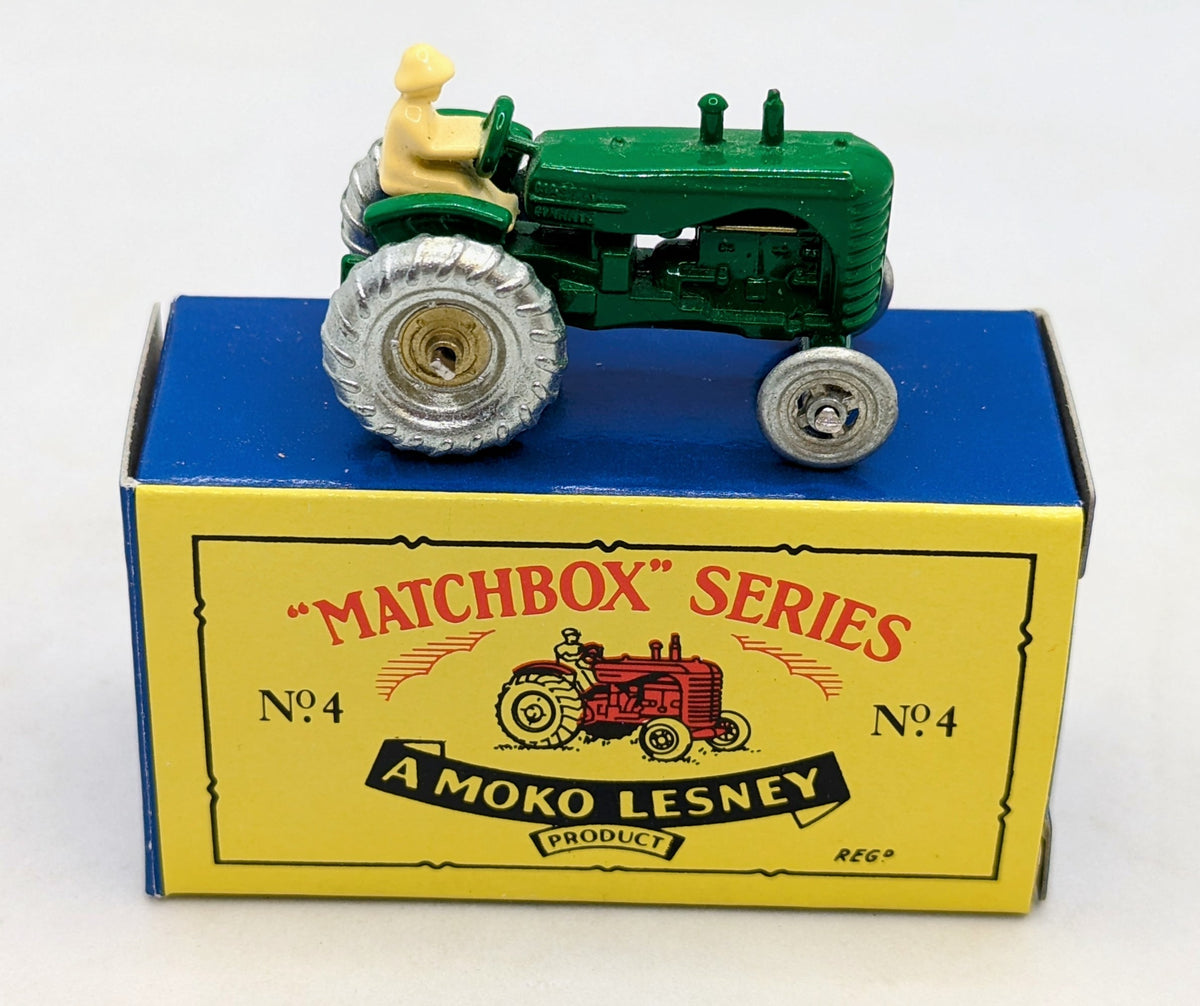 1993 Moko Lesney Matchbox Series No. 4 Massey Tractor Diecast With Box image 2