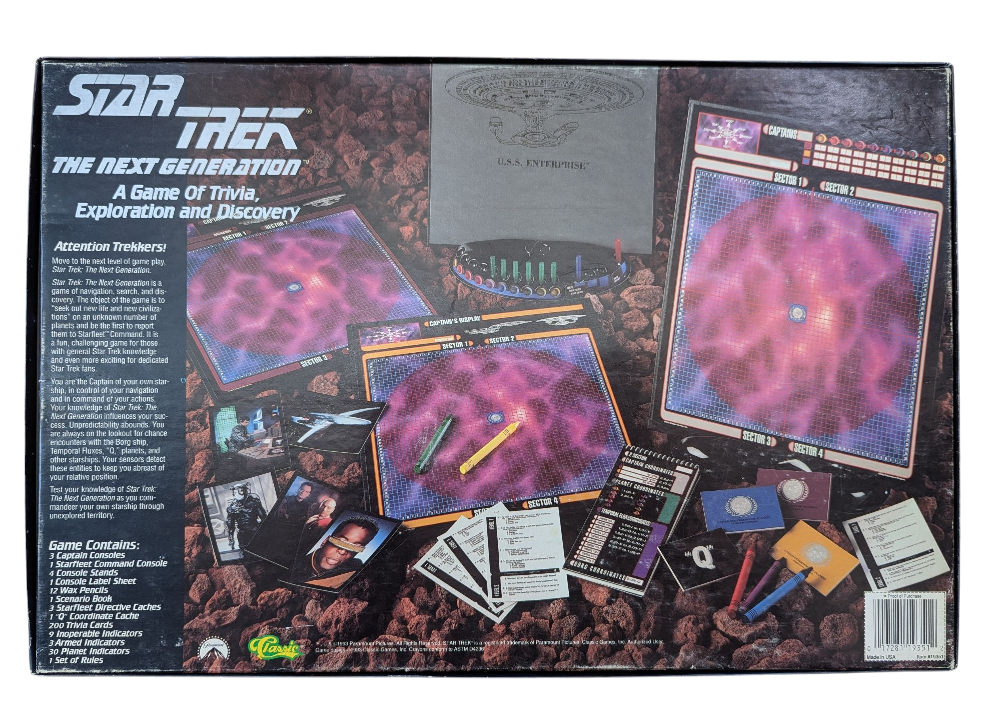 1993 Classic Star Trek Next Generation Game Of Trivia, Exploration & Discovery image 3