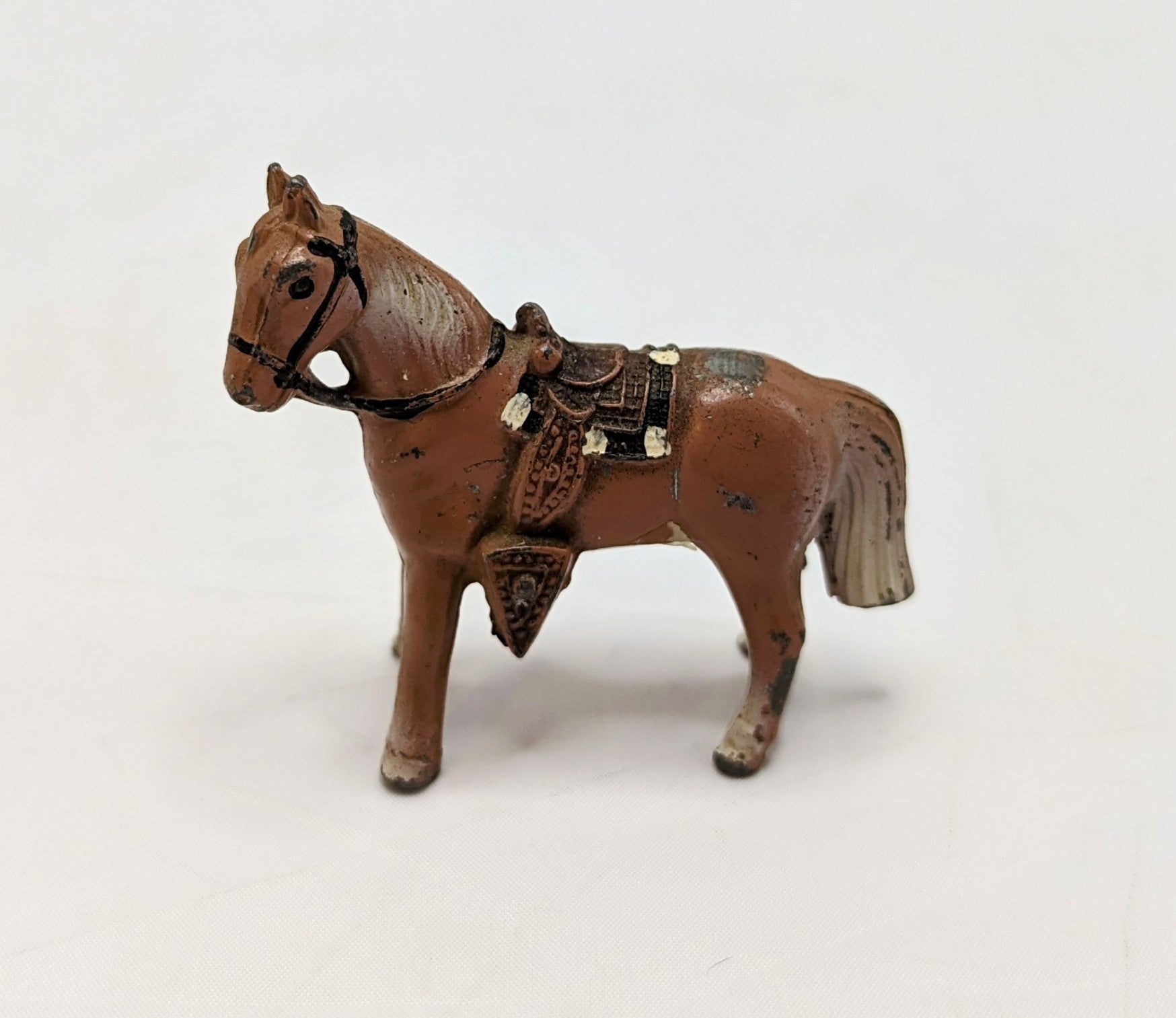 Vintage Palomino Metal Cast Iron Japan Miniature Horse Figure