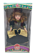 1997 Brass Key Melissa Jane Victorian Rose Green Dress w/ Gold Bow 16" Doll