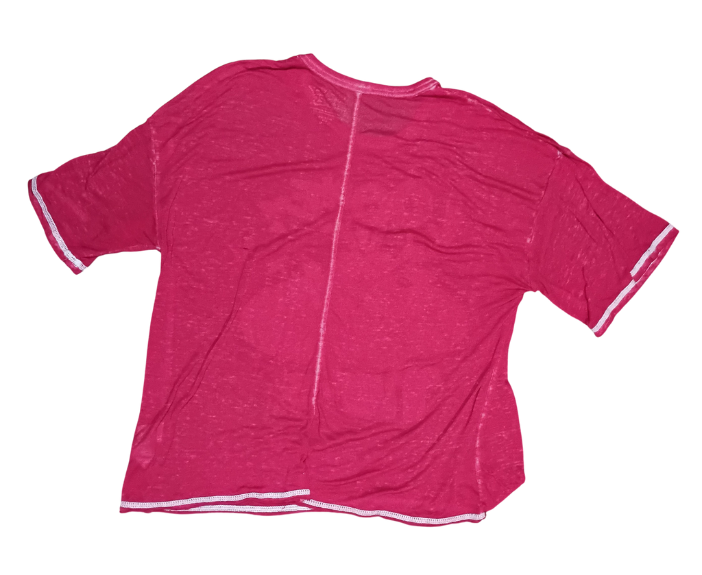 Looney Tunes Heather Burgundy Sleepwear Burnout Tee T-Shirt Women's LG 12-14 image 2