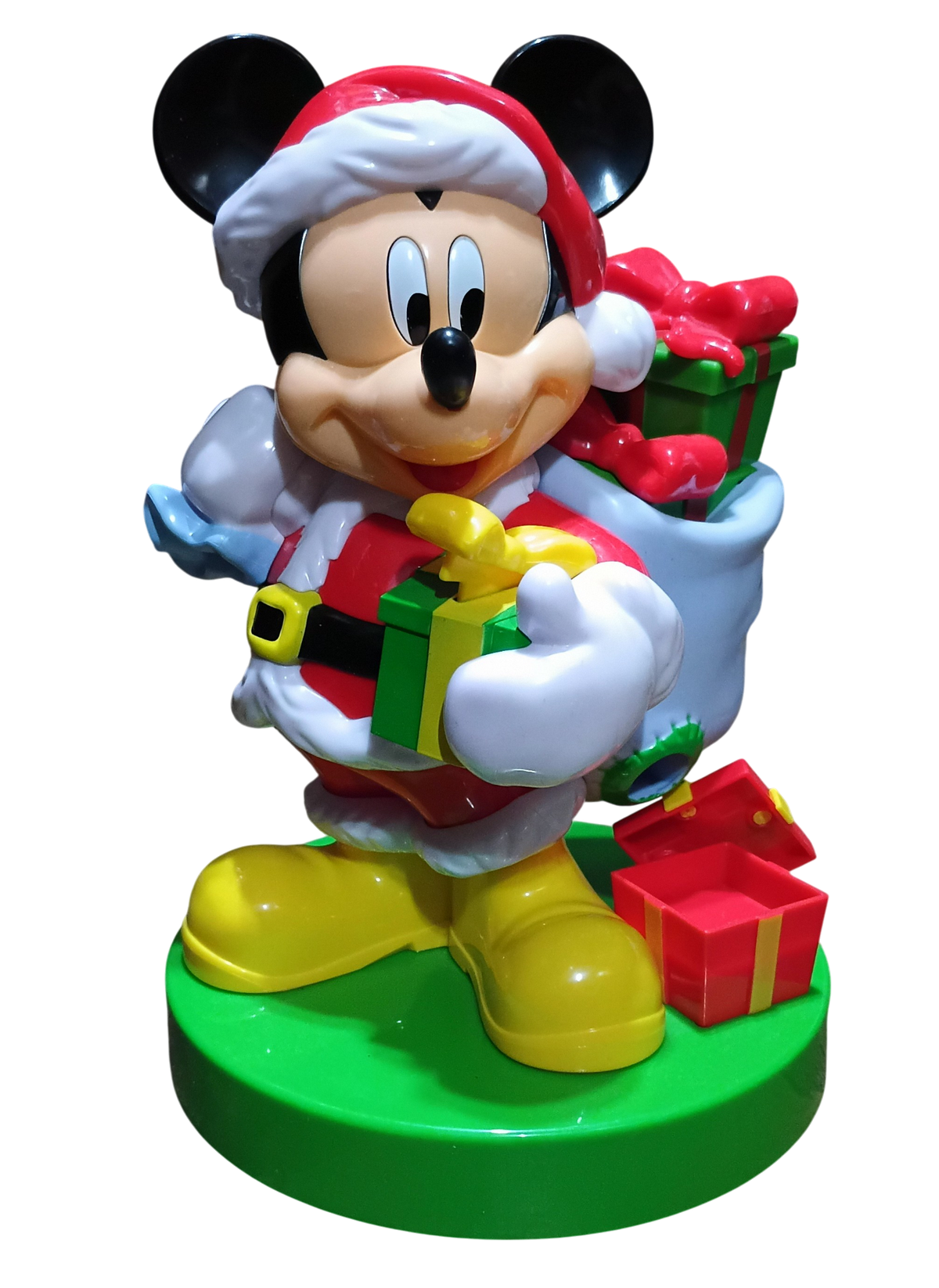 Vintage Disney Mickey Mouse Santa Candy Dispenser Limited Edition 11"