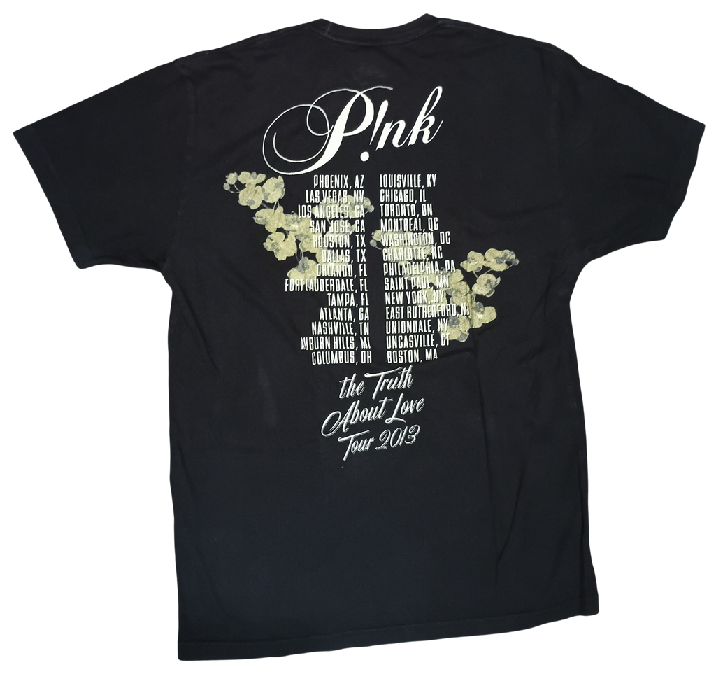 2013 Pink The Truth About Love Concert Tour Black Tee T-Shirt Size Medium image 2