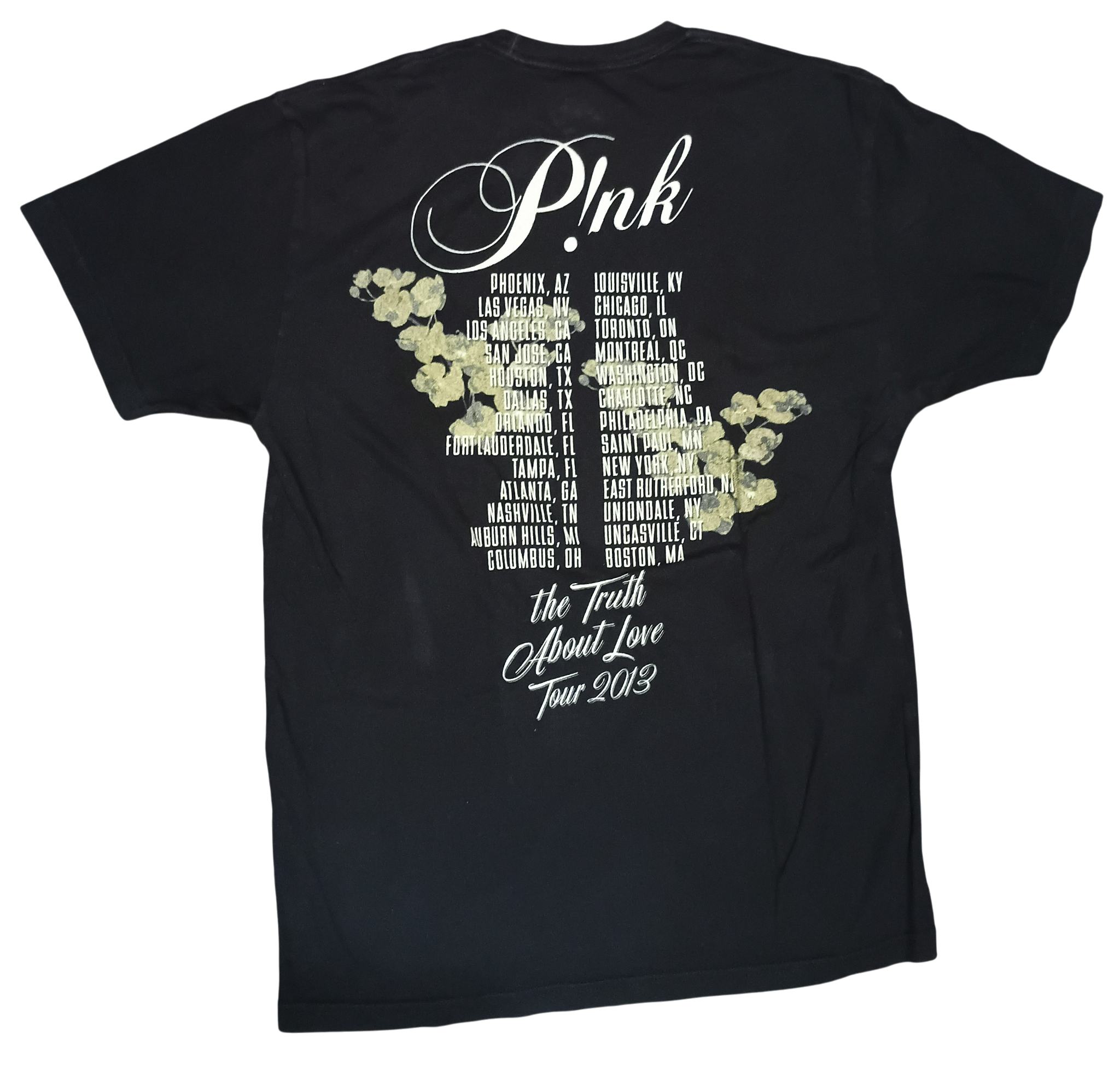 2013 Pink The Truth About Love Concert Tour Black Tee T-Shirt Size Medium image 2