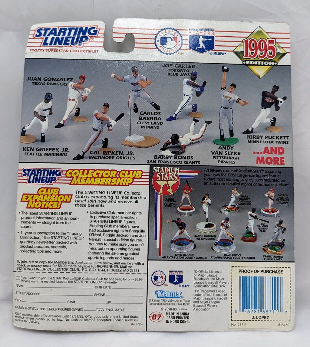1995 Kenner Starting Lineup Javier Lopez Atlanta Braves Figure image 2