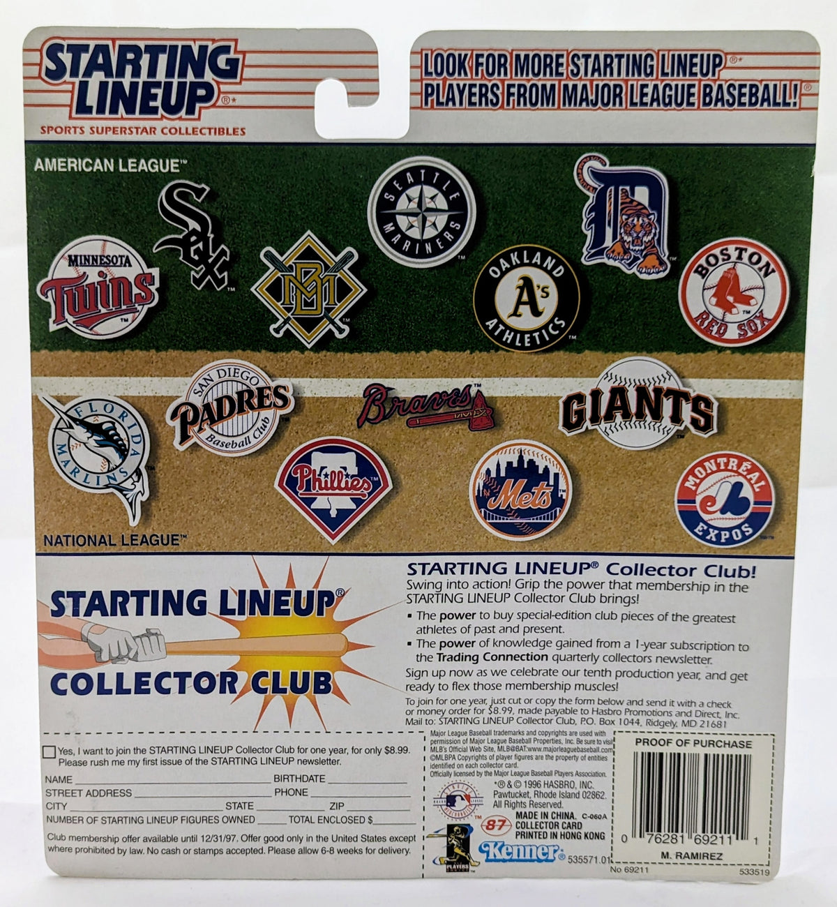 1997 Starting Lineup Manny Ramirez Cleveland Indians Baseball Figure image 2