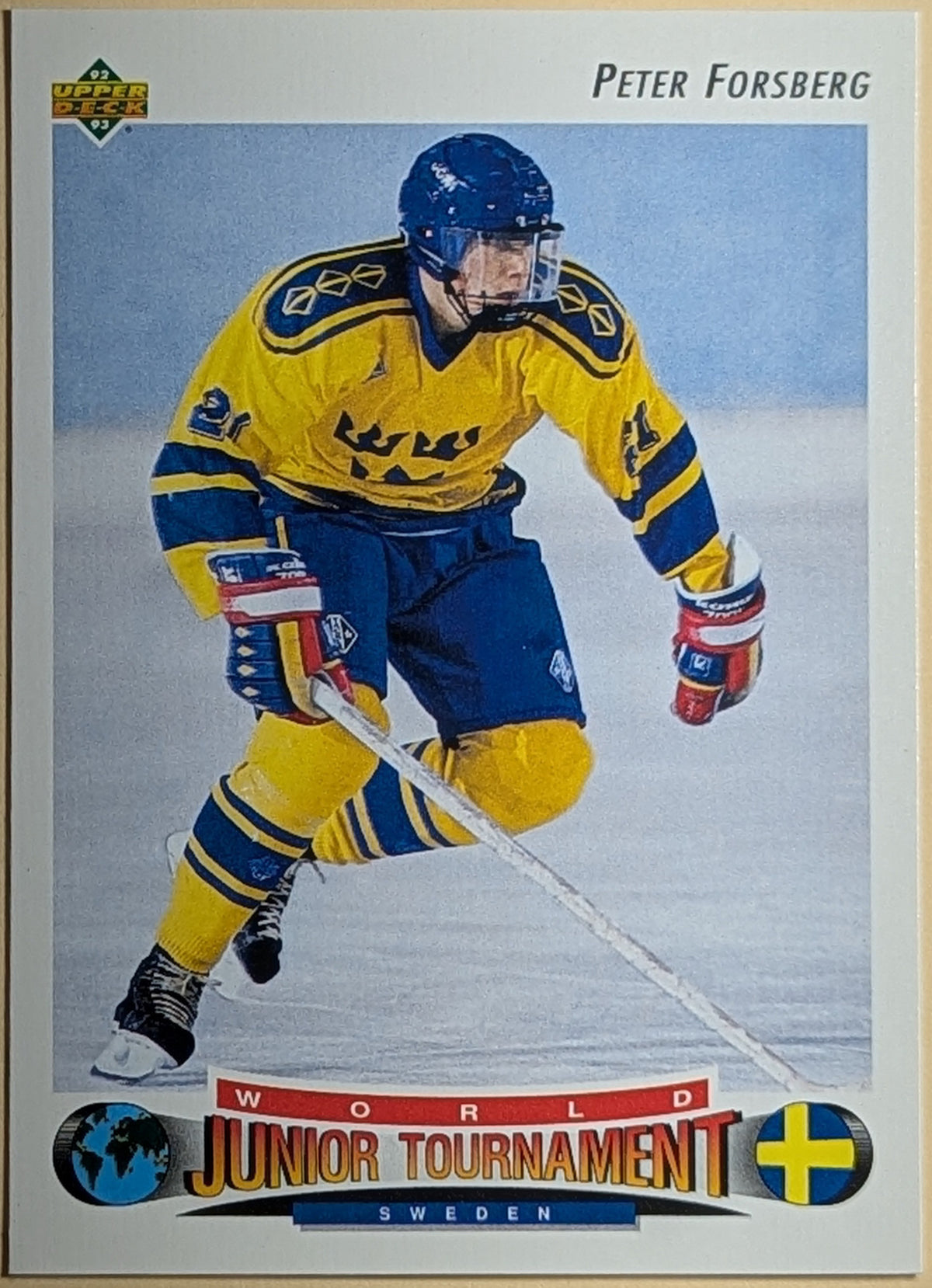 1992-93 Upper Deck World Junior Tournament #235 Peter Forsberg Team Sweden