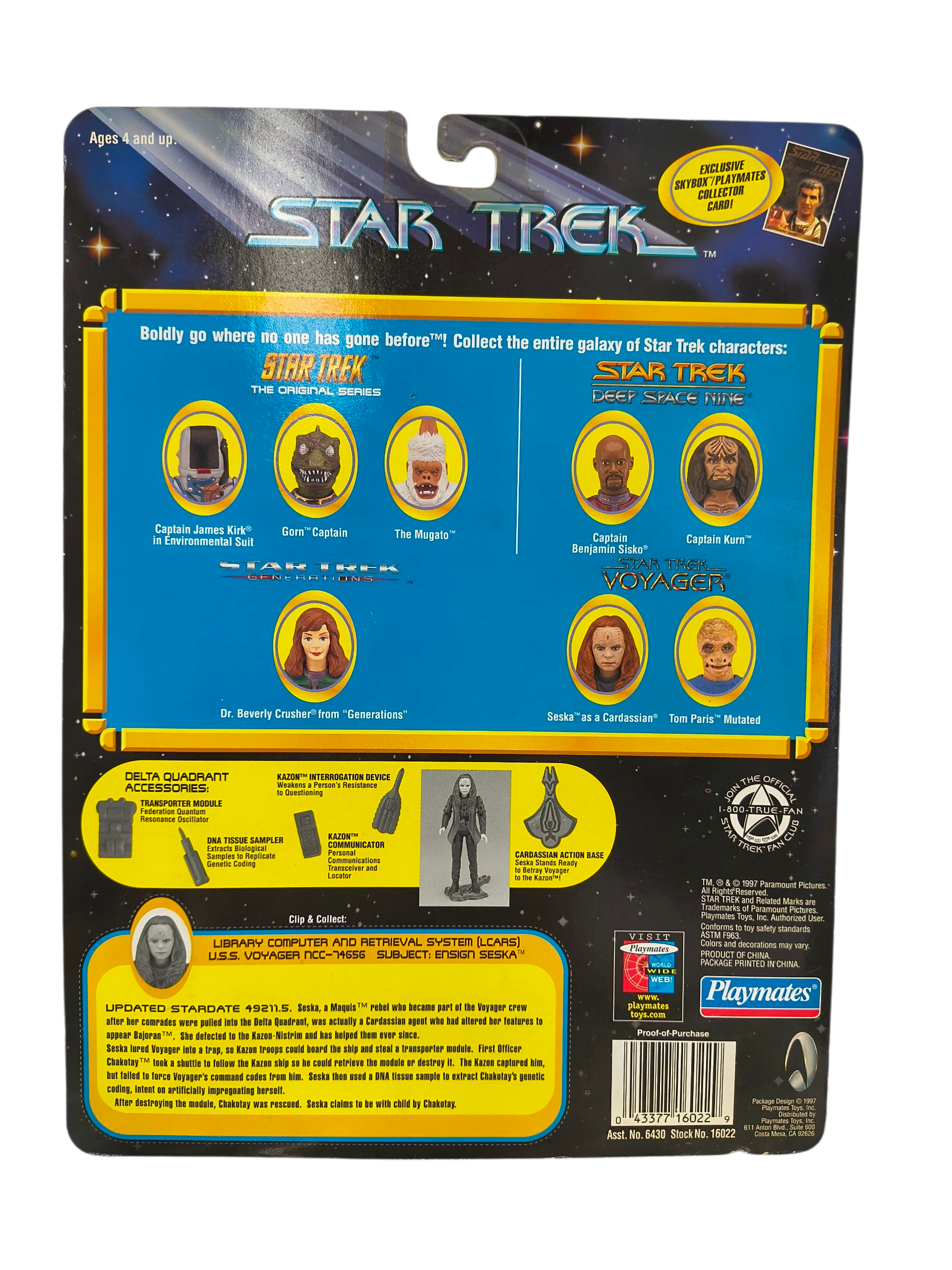 1997 Playmates Toys Star Trek Voyager Seska as a Cardassian 5" Figure image 2