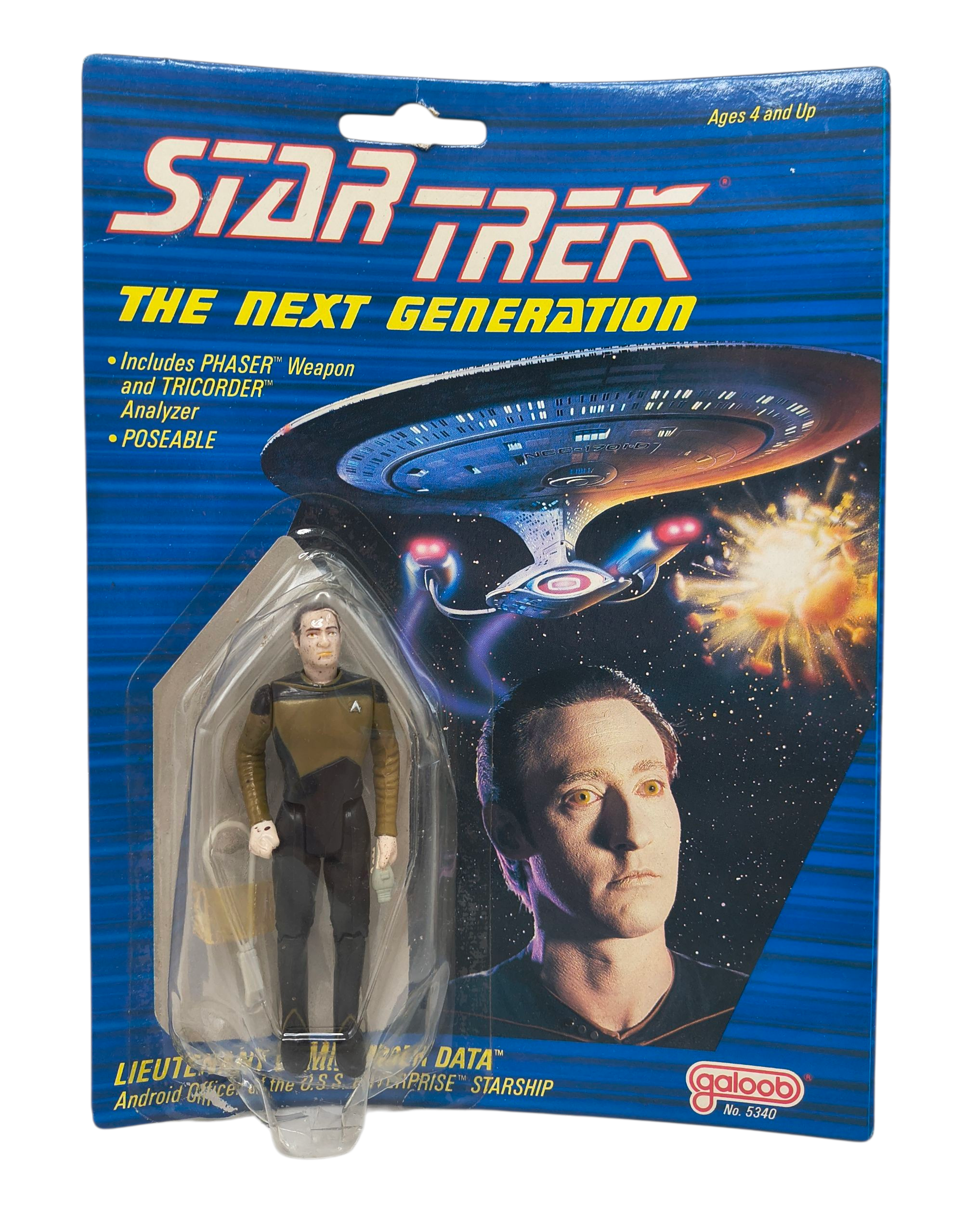 1988 Galoob Star Trek The Next Generation Commander Data Speckled