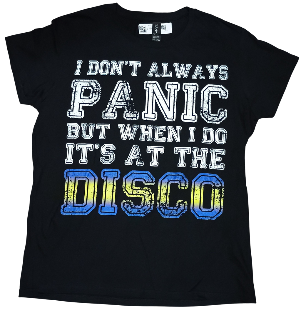 I Don't Always Panic But When I Do It's At The Disco Mens T-Shirt Size L