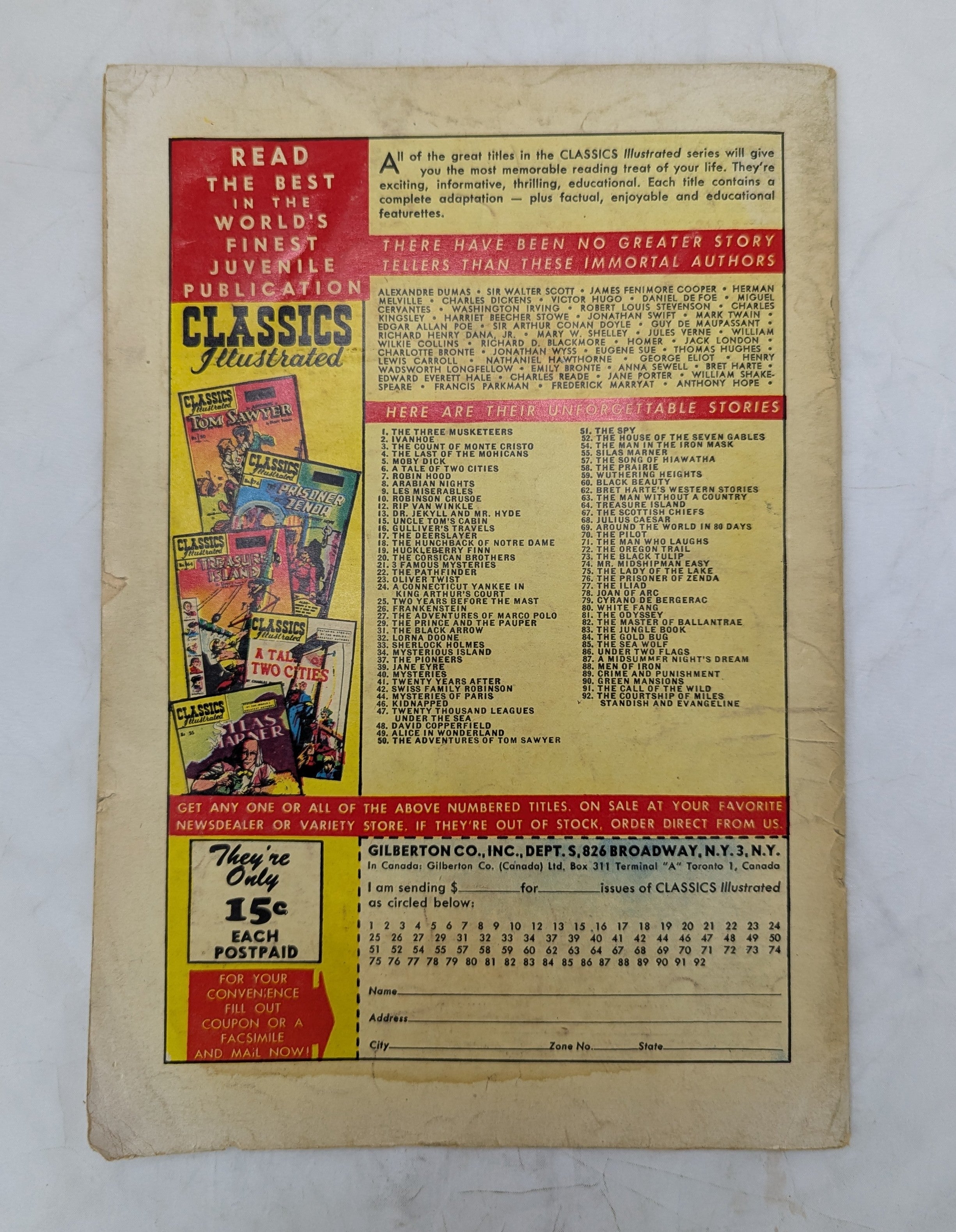 1947 Classics Illustrated Comics The Pioneers #37 By James Cooper image 2