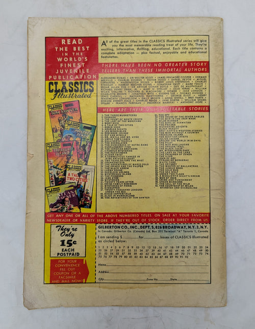 1947 Classics Illustrated Comics The Pioneers #37 By James Cooper image 2