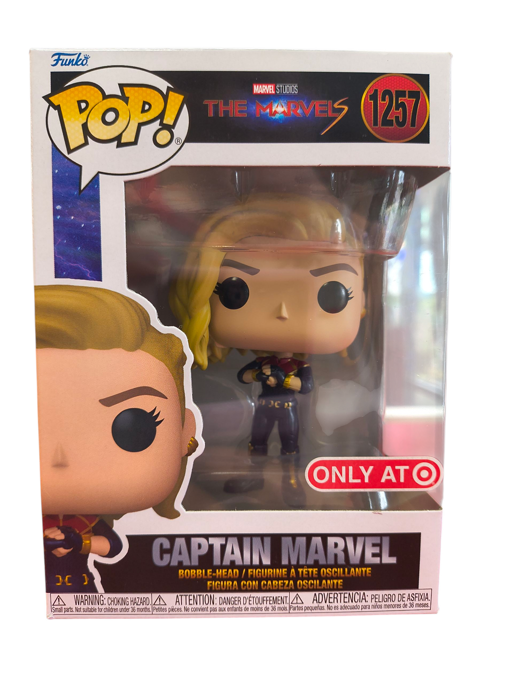 Funko Pop! The Marvels Captain Marvel #1257 Target Exclusive Vinyl Figure