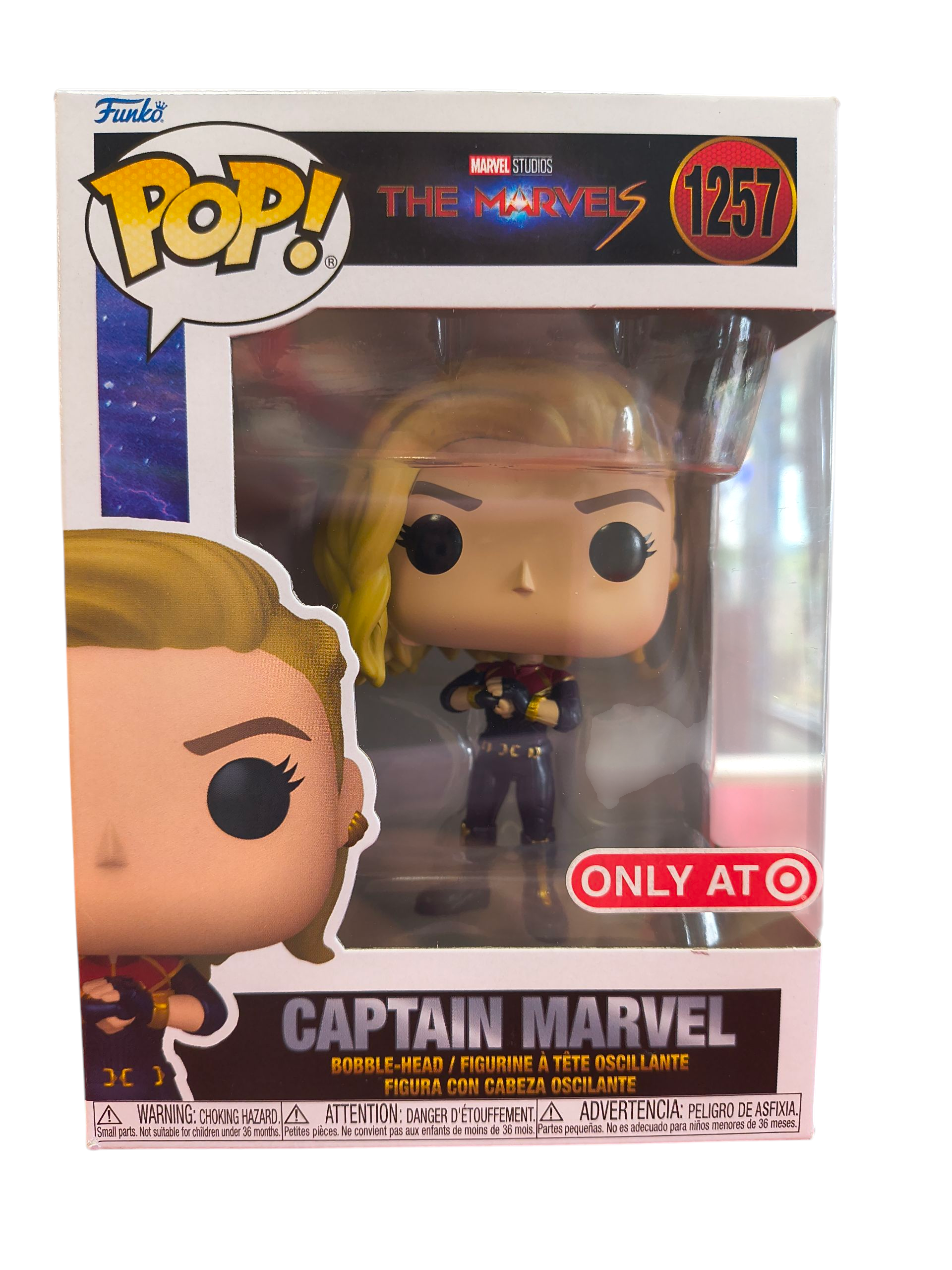 Funko Pop! The Marvels Captain Marvel #1257 Target Exclusive Vinyl Figure